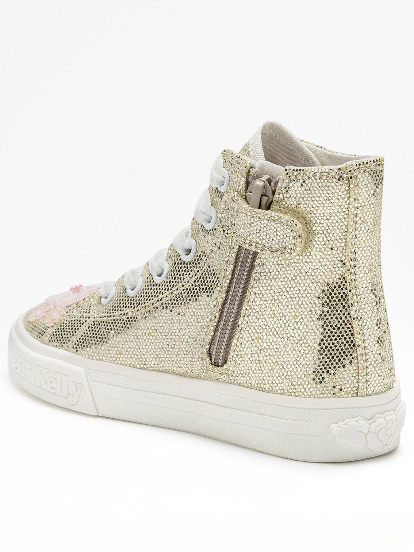 Image 2 of 4 of Lelli Kelly Emerald Scarpa Glitter Trainer - Gold