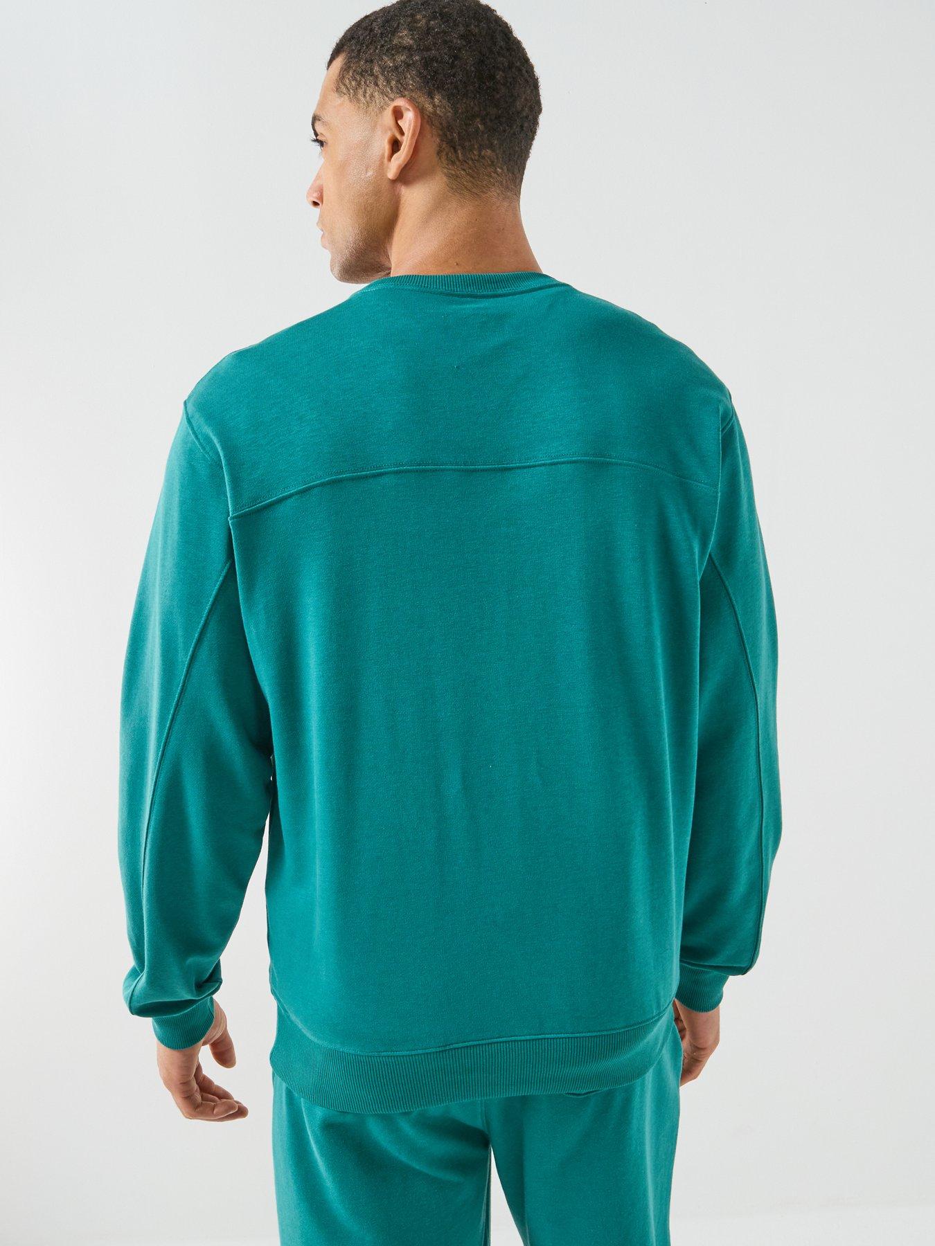  image of under-armour-mens-training-rival-terry-crew-green