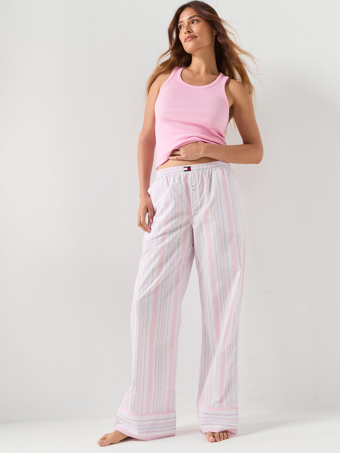 Image 1 of 6 of Tommy Hilfiger Poplin Stripe Pyjama Pants