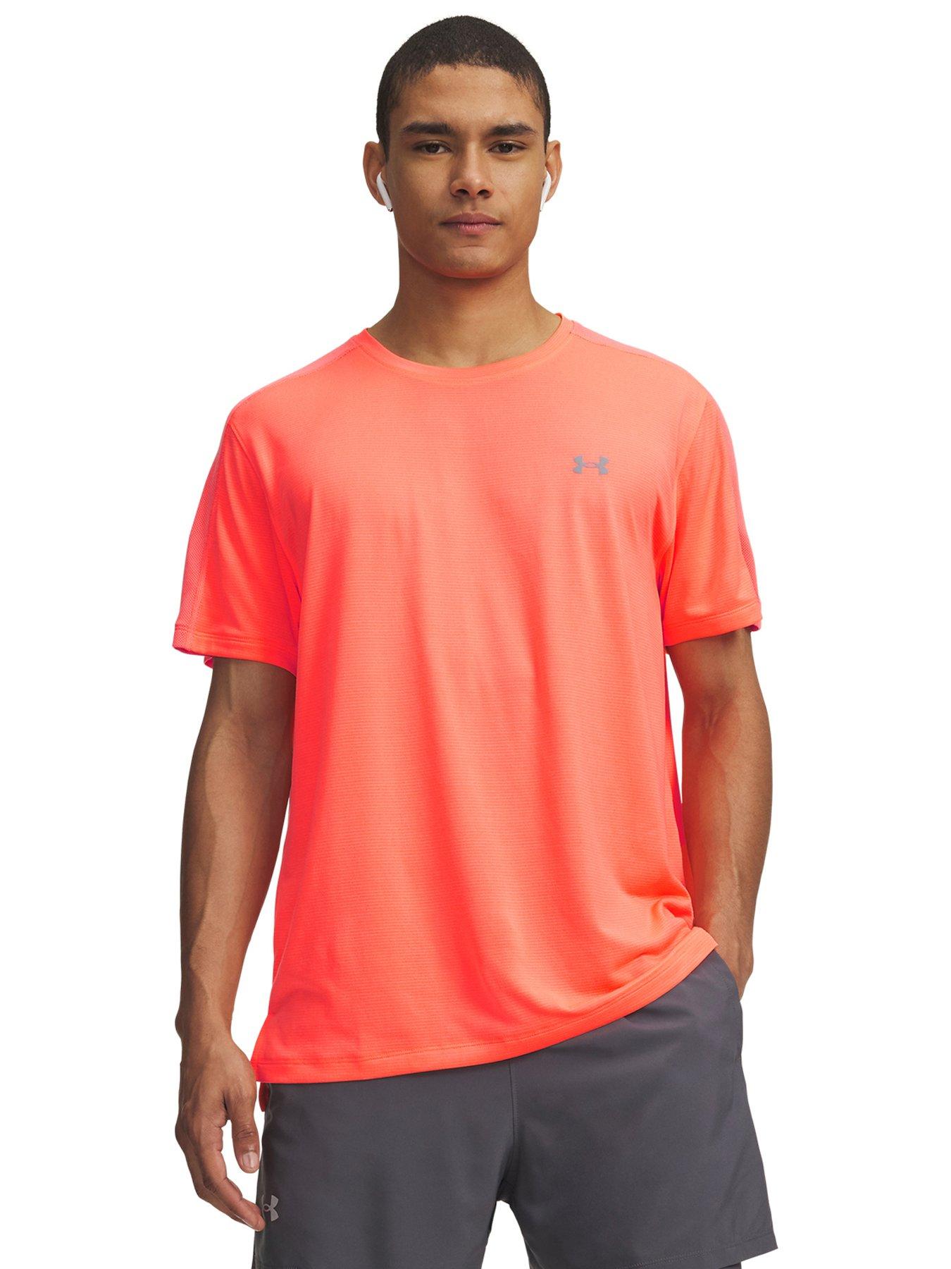 UNDER ARMOUR Mens Running Velociti Short Sleeve T-shirt - Orange