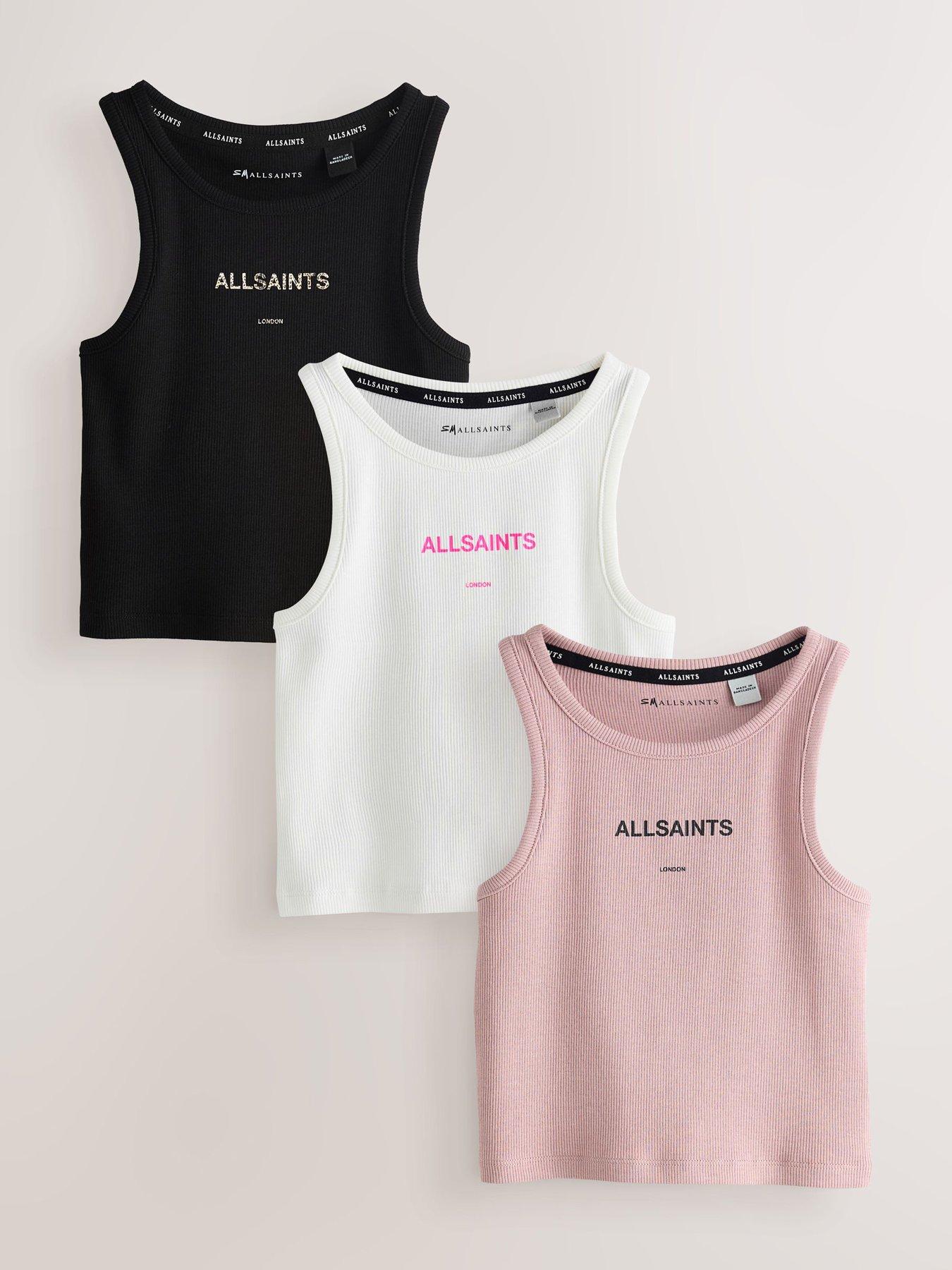  image of smallsaints-girls-logo-ribbed-vests-3-pack-multi