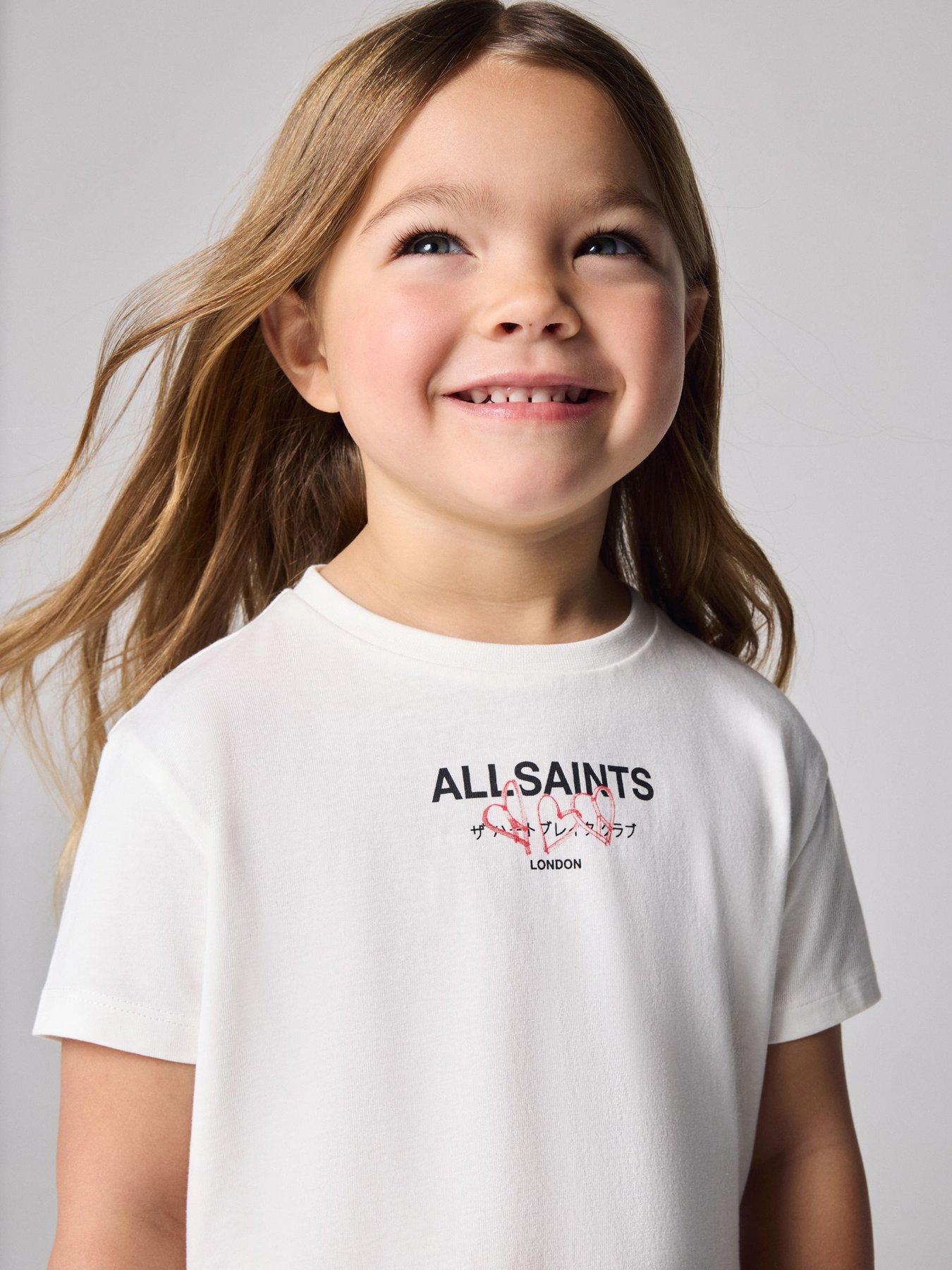 Image 3 of 7 of smALLSAINTS Younger Girls Logo Frill T-Shirt and Legging Set - Pink