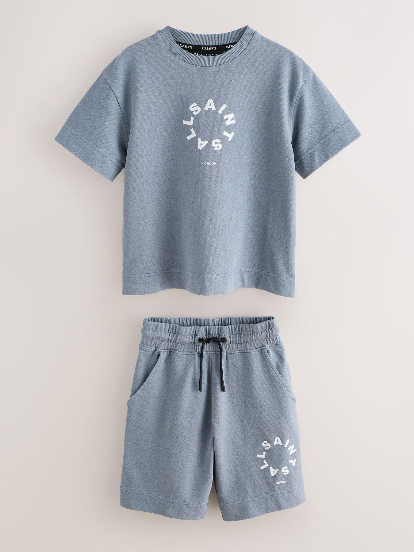 Image 2 of 7 of smALLSAINTS Boys Tierra Wash T-Shirt &amp; Short Set - Blue