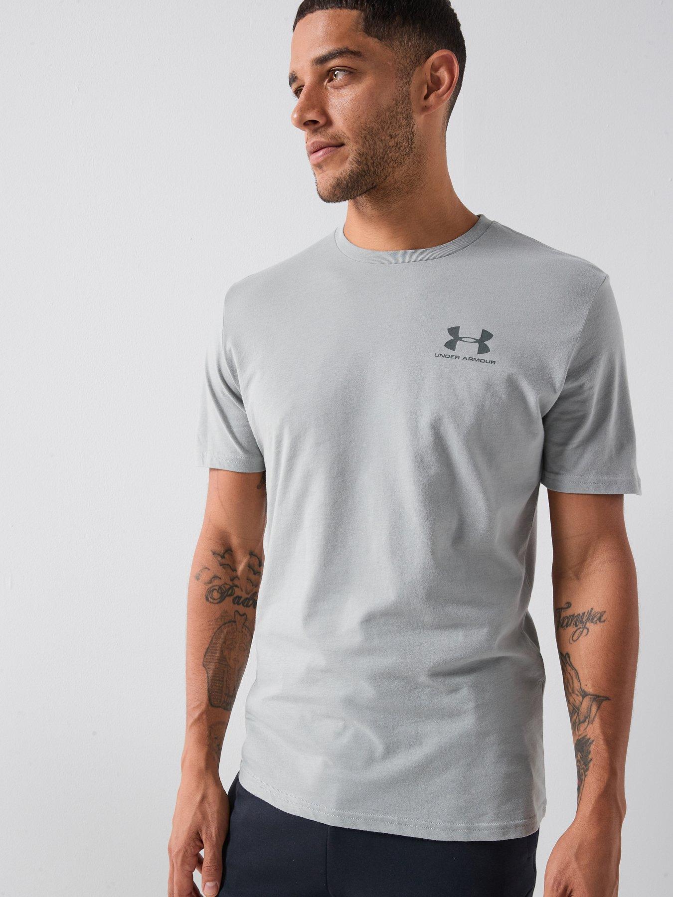 UNDER ARMOUR Mens Training Left Chest Short Sleeve T-Shirt - Grey