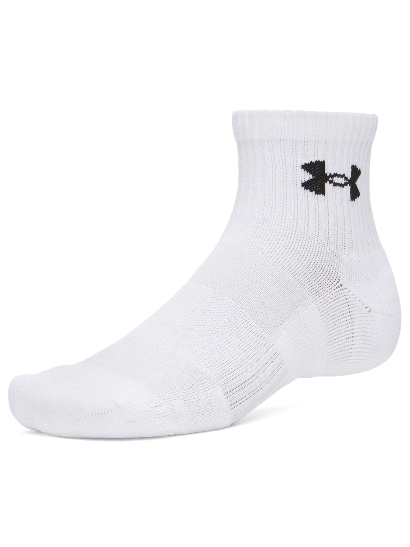  image of under-armour-mens-training-performance-cotton-quarter-socks-3-pack-whitegreyblack