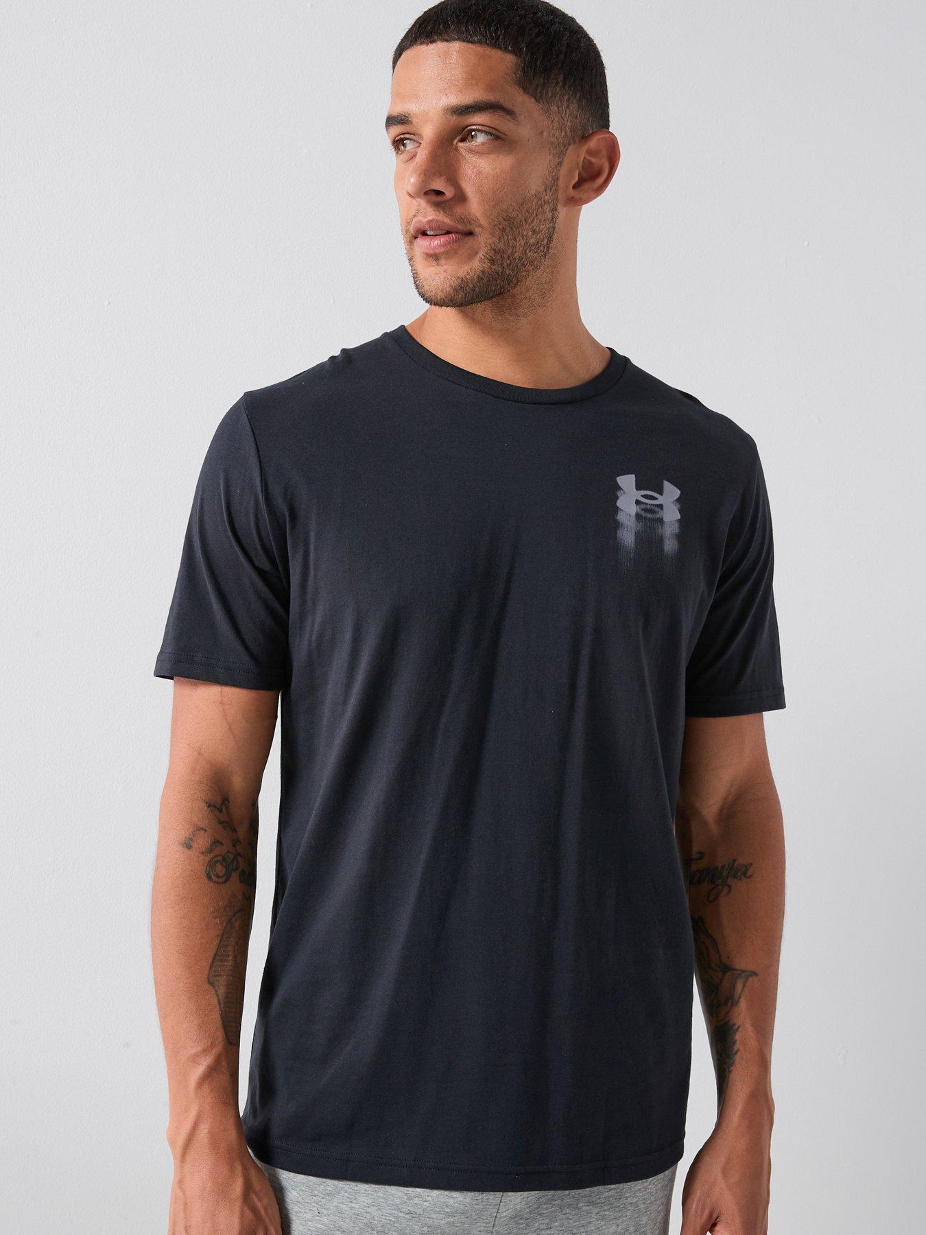 UNDER ARMOUR Mens Training Branded Short Sleeve T-Shirt - Black