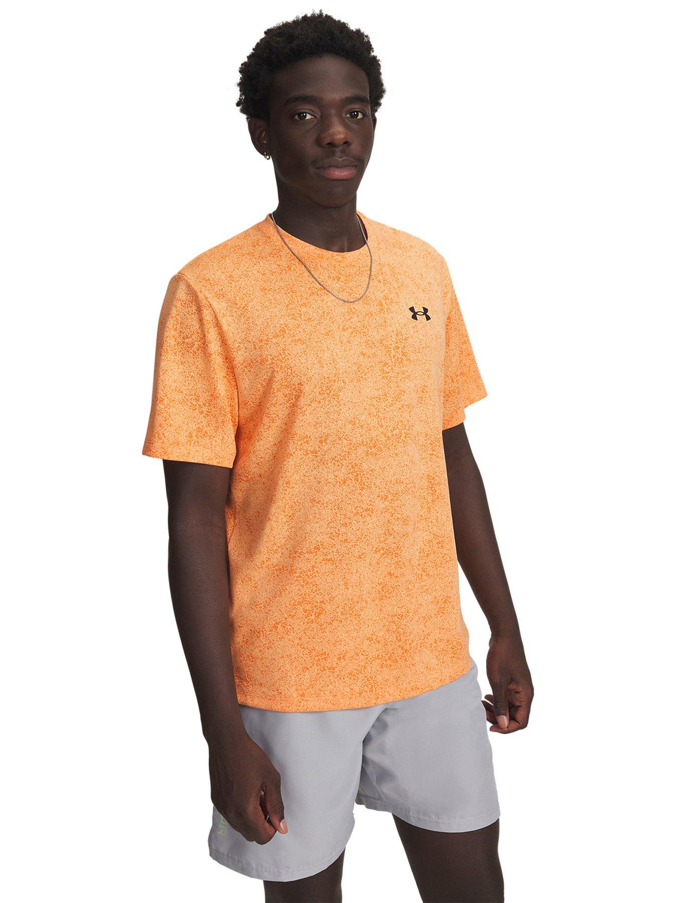 UNDER ARMOUR Mens Training Tech Short Sleeve Crew - Orange