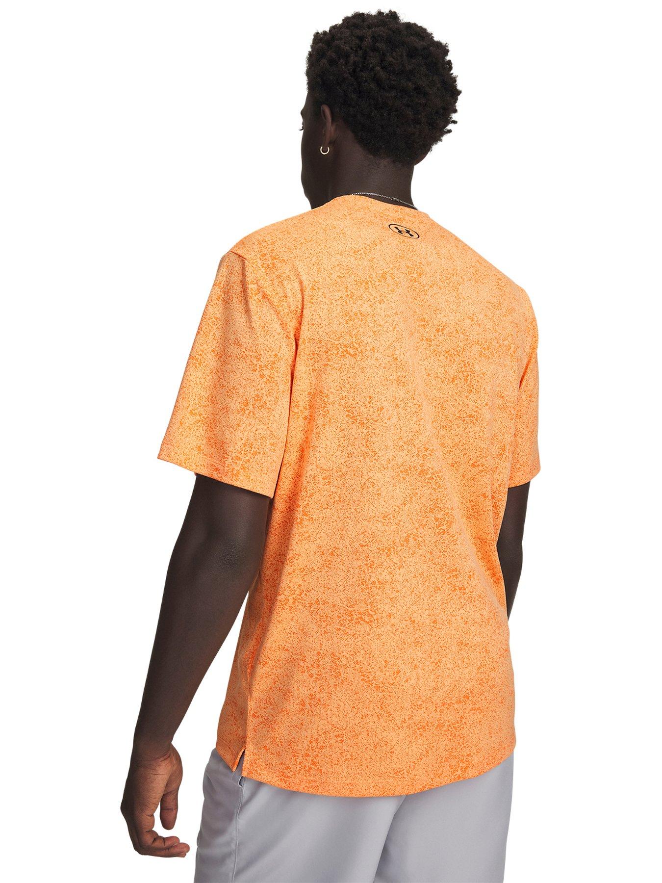 Image 2 of 3 of UNDER ARMOUR Mens Training Tech Short Sleeve Crew - Orange