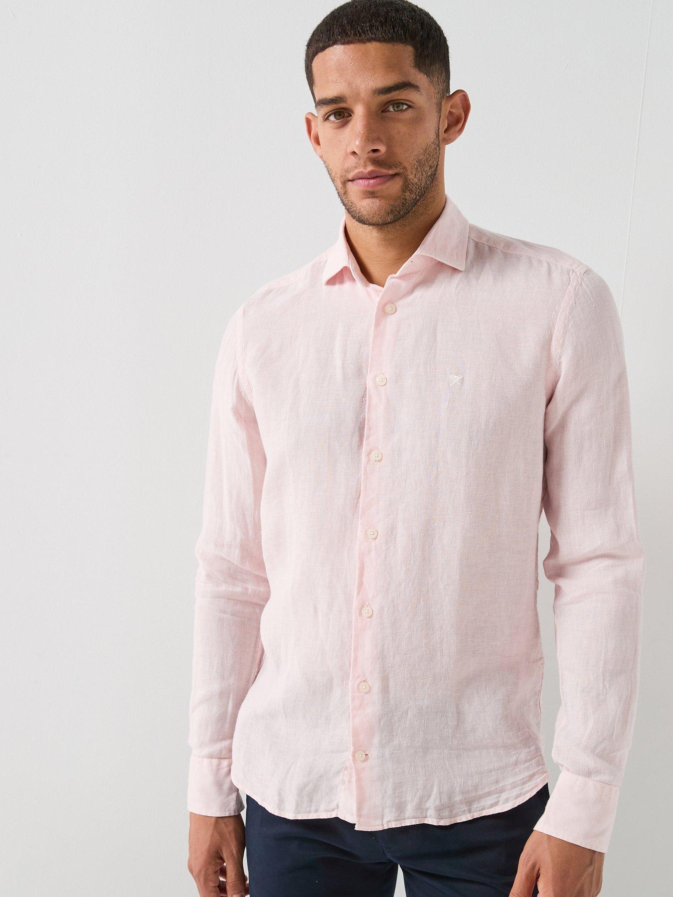 hackett-london-essential-kent-garmet-dyed-linen-long-sleeve-shirt-pink
