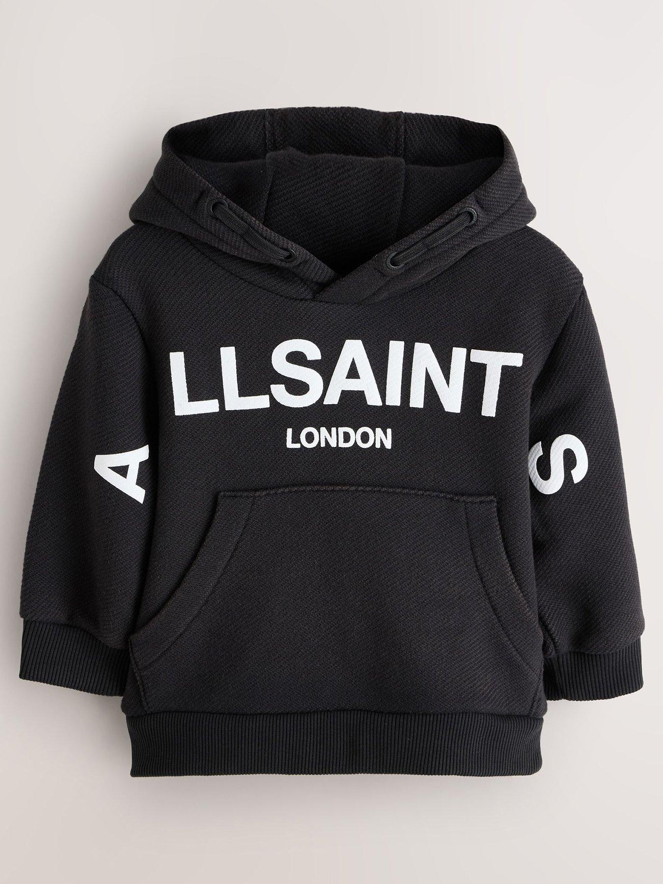 smALLSAINTS Boys Graphic Back Print Logo Hoodie - Black