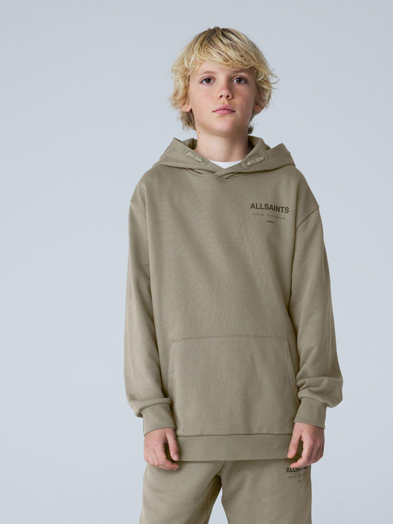 smALLSAINTS Boys Underground Graphic Back Print Hoodie - Light Khaki