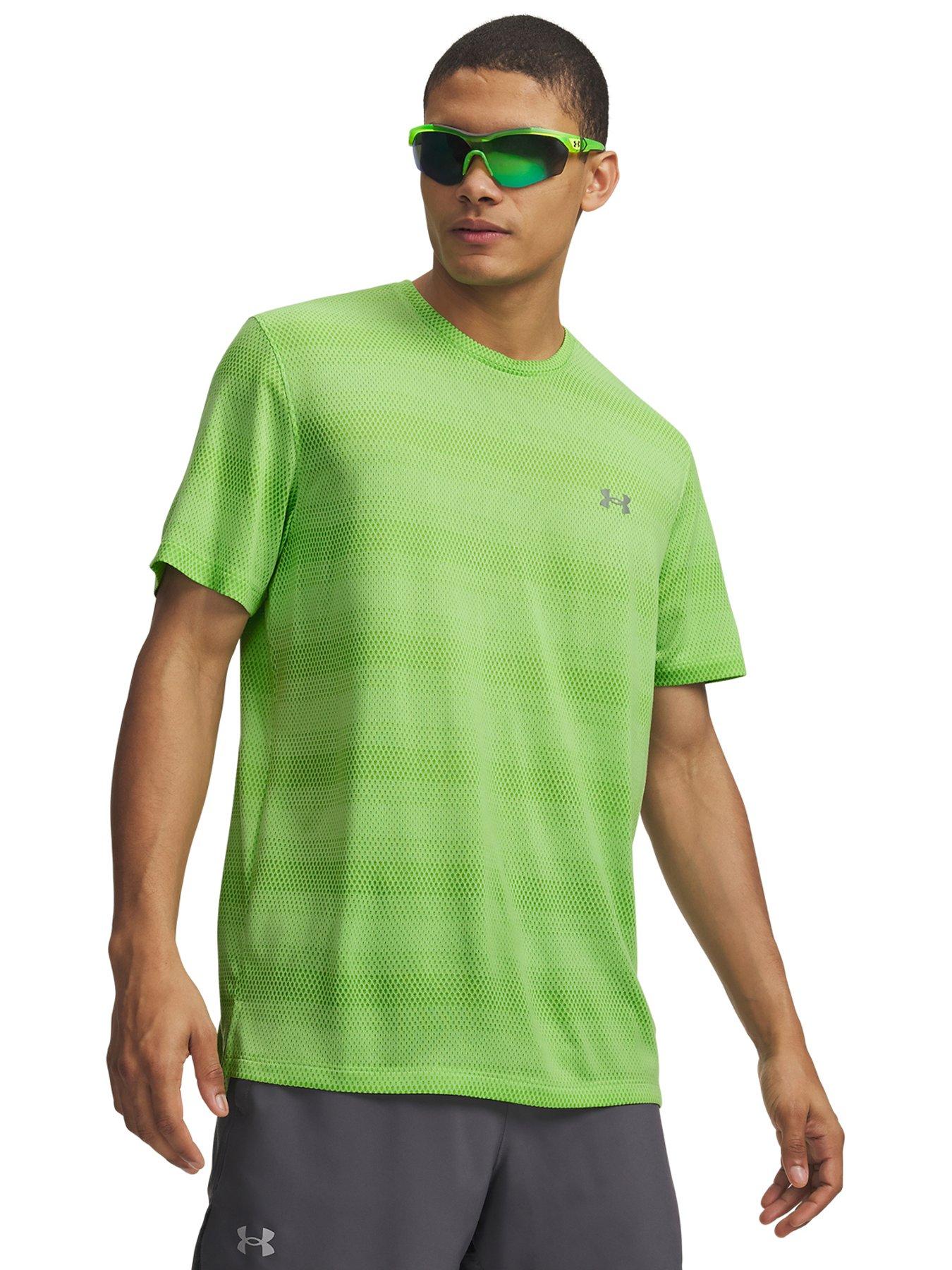 UNDER ARMOUR Mens Running Velociti Short Sleeve T-shirt - Green