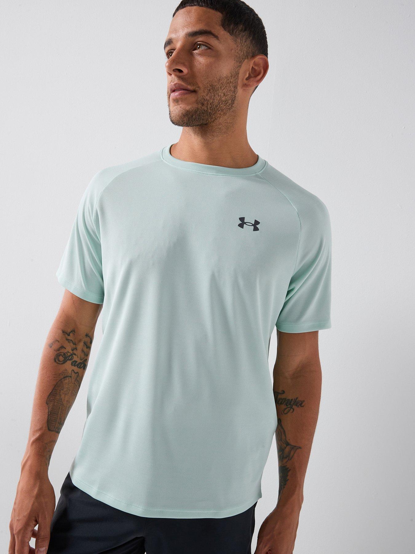 UNDER ARMOUR Mens Training Tech Short Sleeve Crew - Green