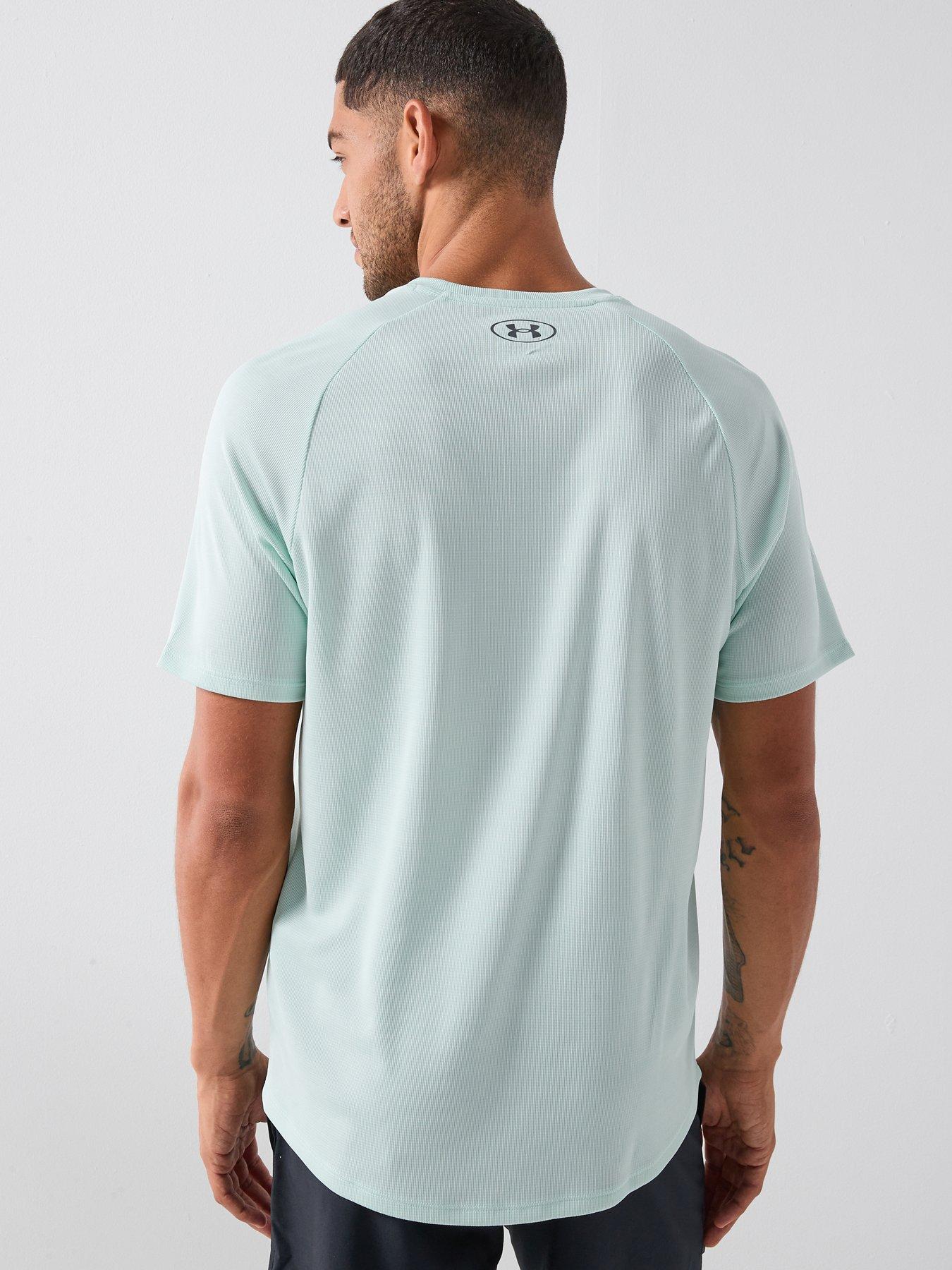  image of under-armour-mens-training-tech-short-sleeve-crew-green