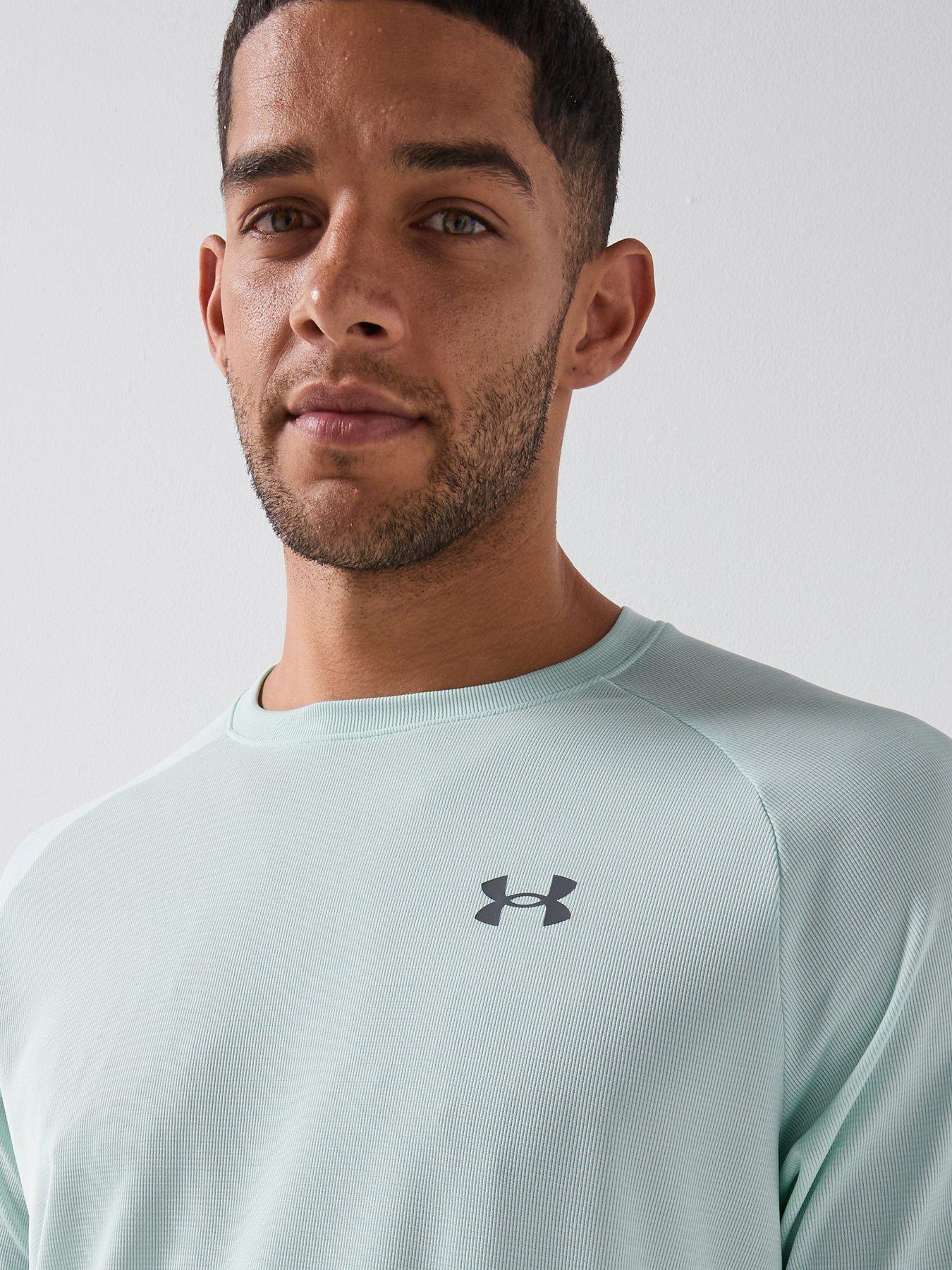  image of under-armour-mens-training-tech-short-sleeve-crew-green