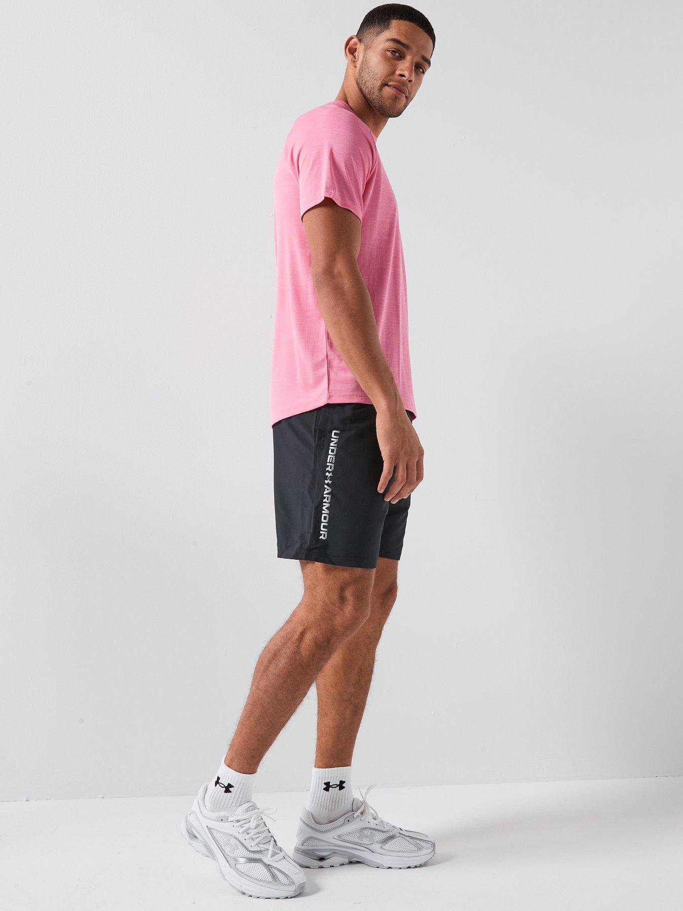 image of under-armour-mens-training-tech-short-sleeve-crew-pink