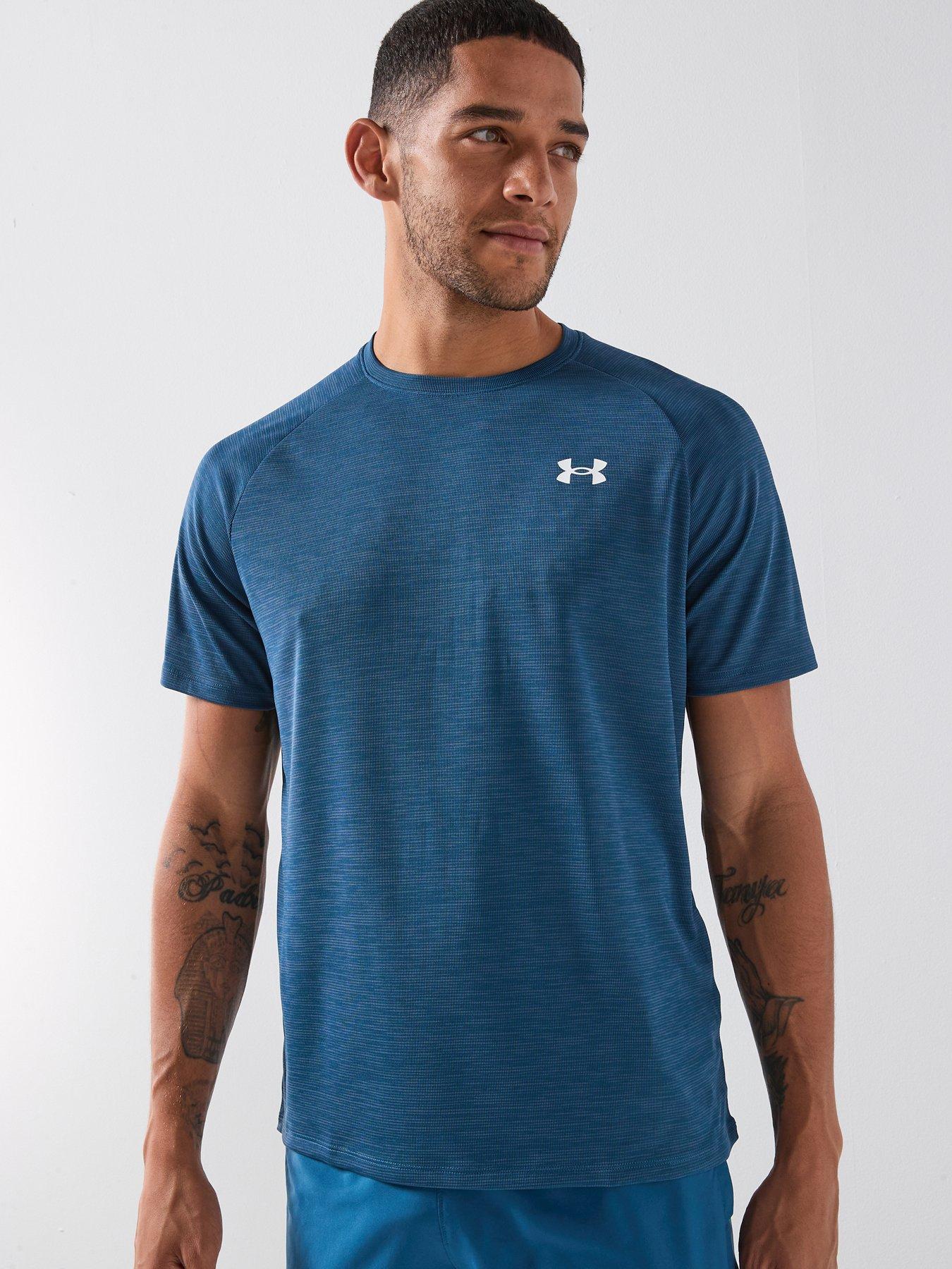 Image 1 of 6 of UNDER ARMOUR Mens Training Tech Short Sleeve Crew - Blue