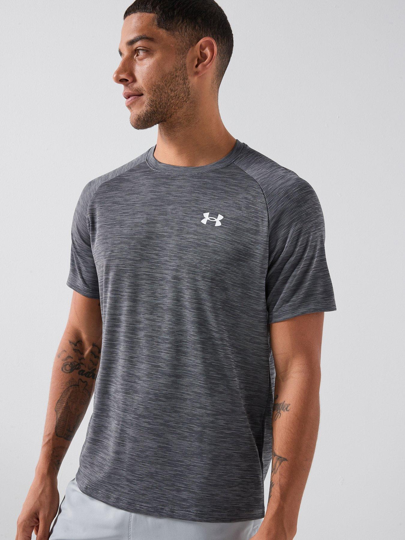 Image 1 of 6 of UNDER ARMOUR Mens Training Tech Short Sleeve Crew - Grey