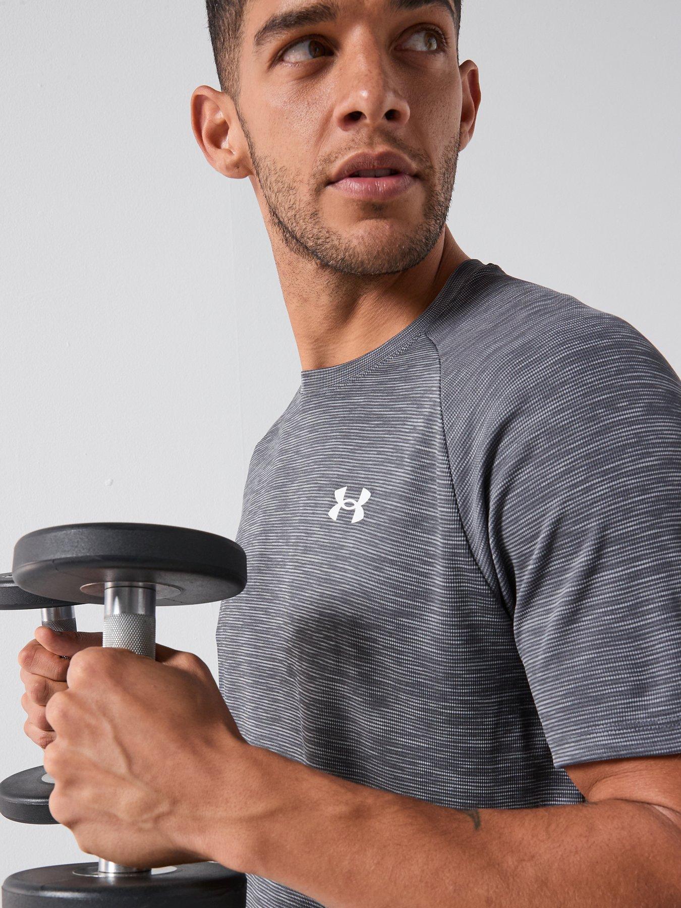 Image 4 of 6 of UNDER ARMOUR Mens Training Tech Short Sleeve Crew - Grey
