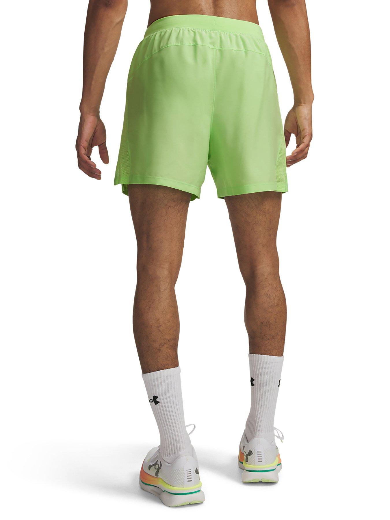 Image 2 of 3 of UNDER ARMOUR Mens Running Launch 5" Short - Green