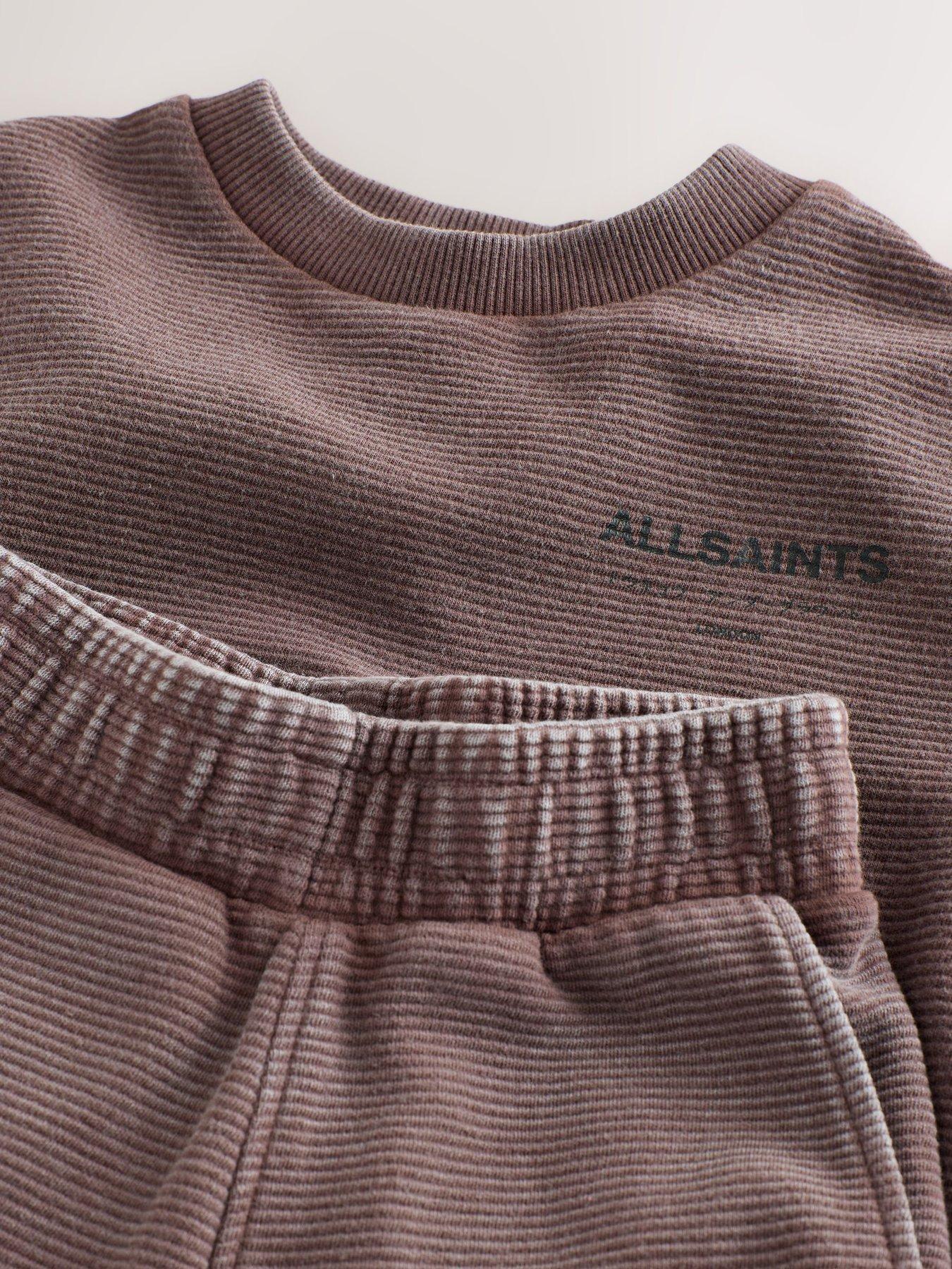 Image 4 of 7 of smALLSAINTS Younger Boys Underground Sweatshirt And Joggers Set - Washed Brown