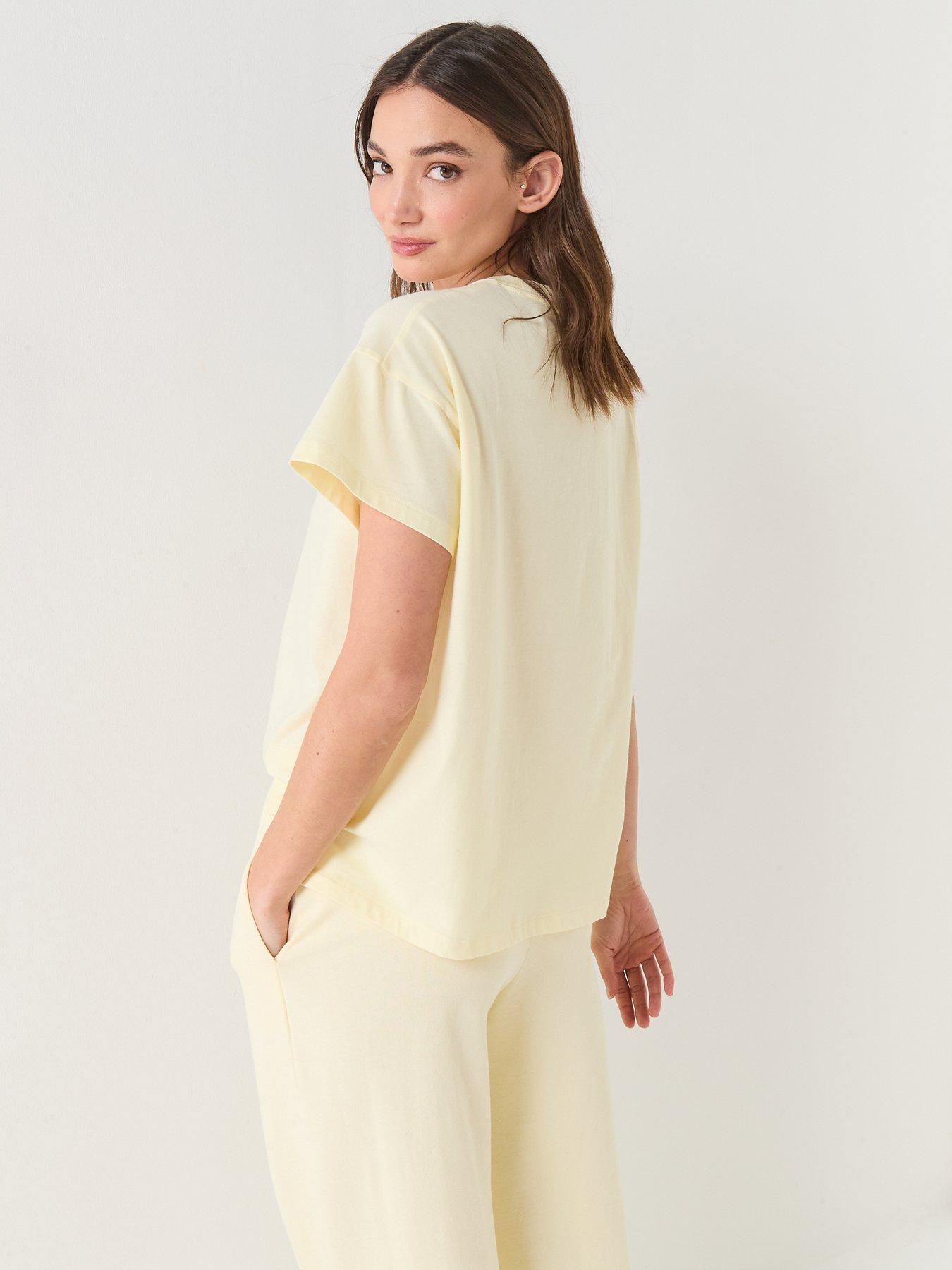 Image 2 of 6 of Calvin Klein Relaxed T-Shirt - Yellow