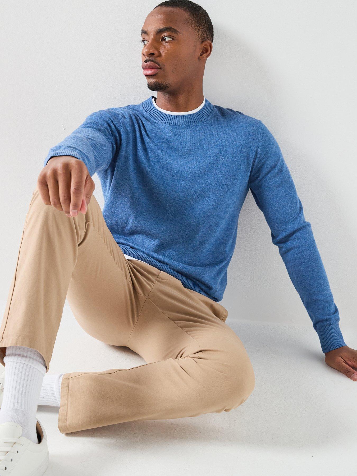 Image 4 of 5 of Hackett Essential Cotton Knitted Jumper &ndash; Blue