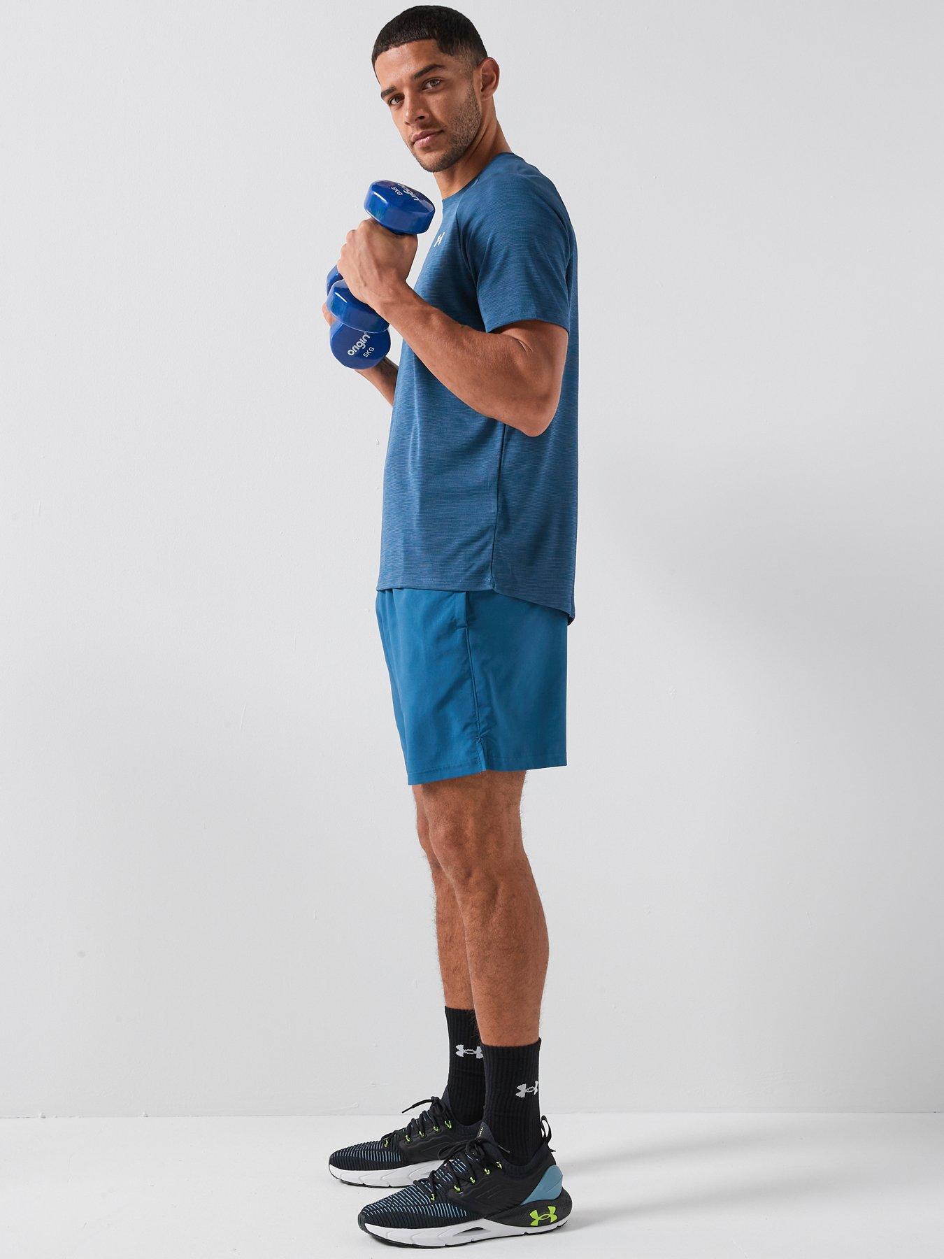  image of under-armour-mens-training-tech-woven-short-blue