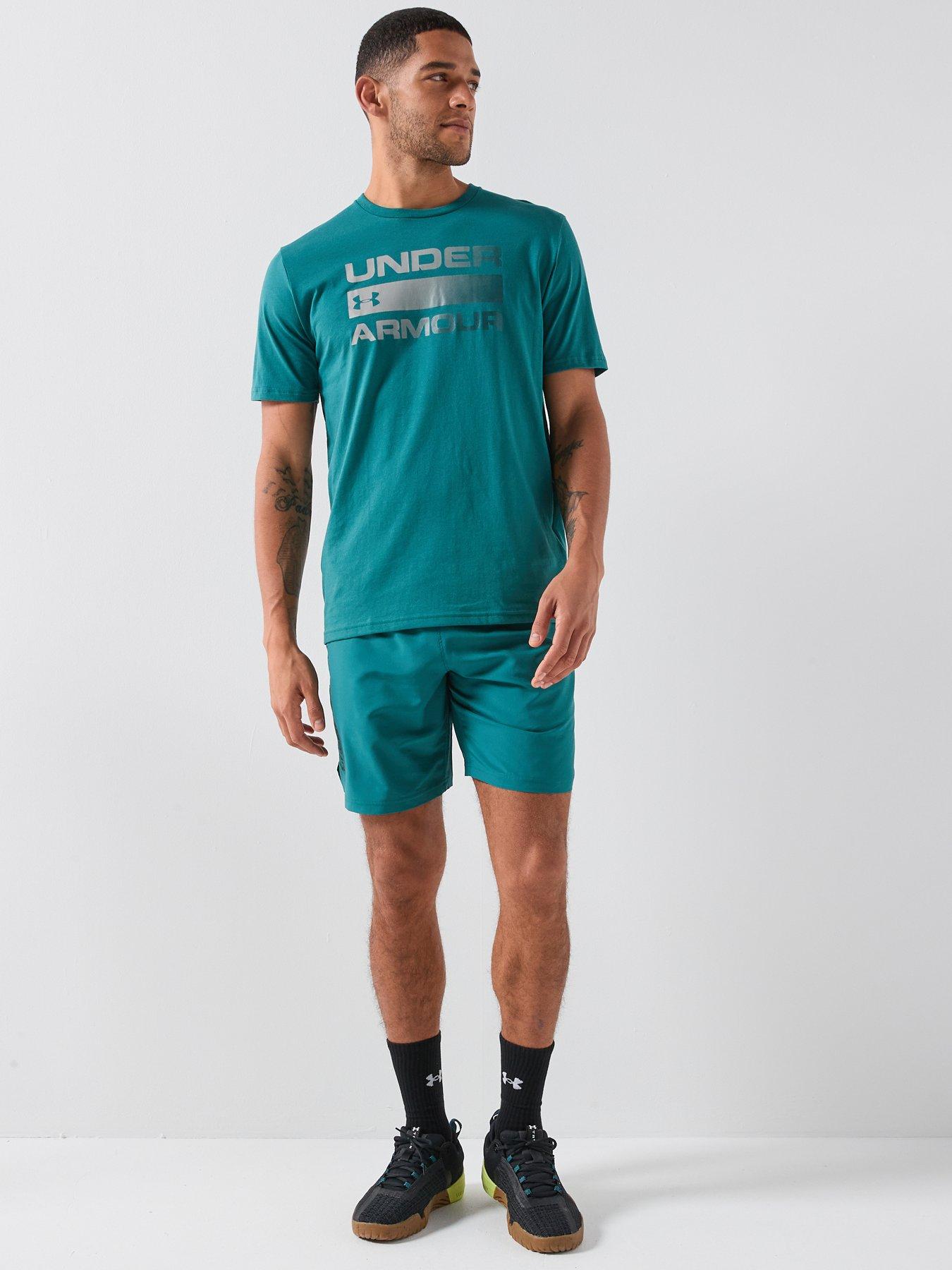  image of under-armour-mens-training-tech-woven-short-green