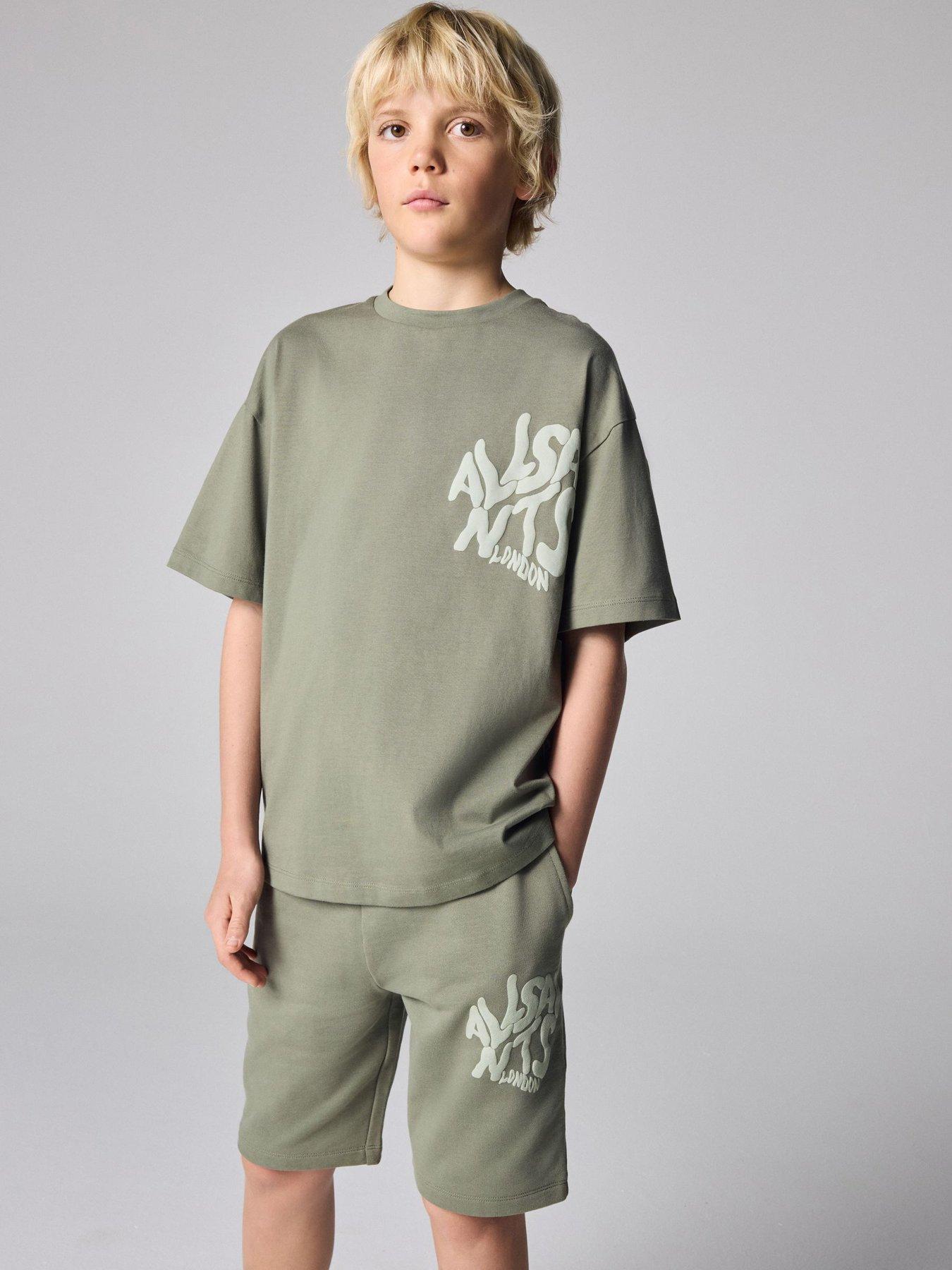 smALLSAINTS Older Boys Orlando Back Print T-Shirt  &  Shorts Set - Green