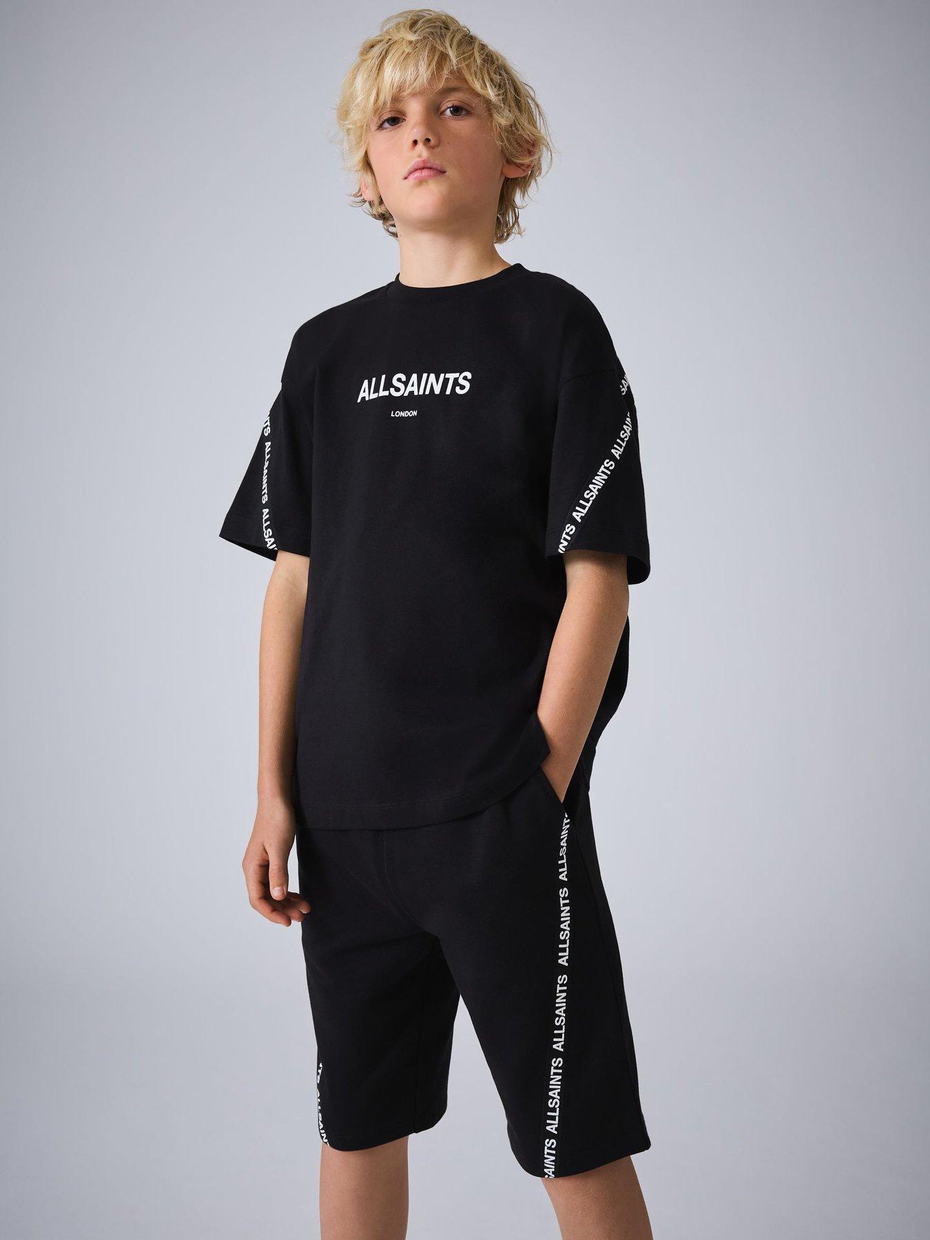 smALLSAINTS Younger Boys Tape Logo Sweat Short Set - Black