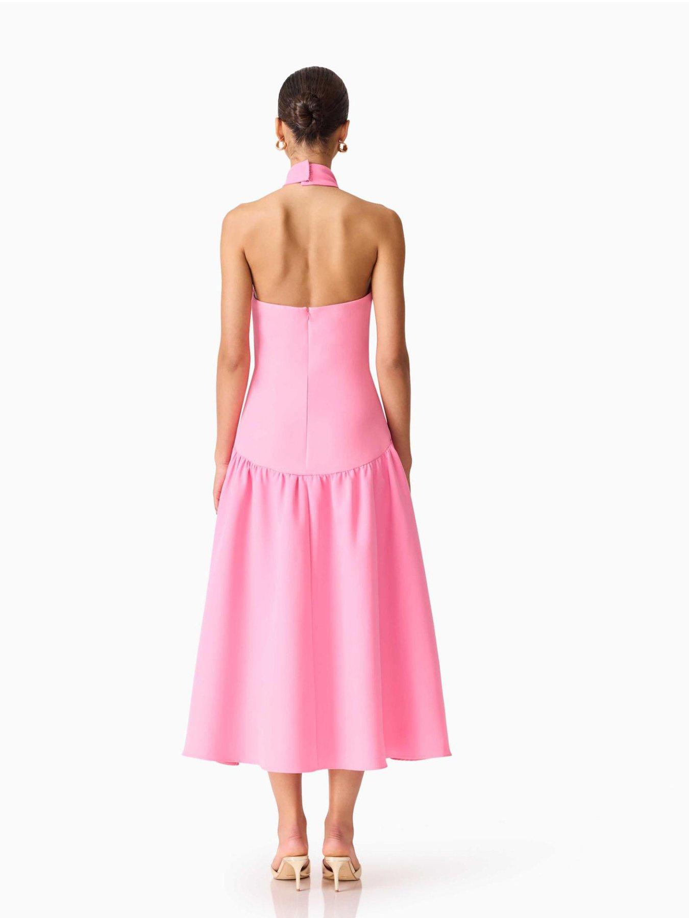 Image 2 of 5 of Elliatt Nolana Halter Neck Midi Dress - Pink