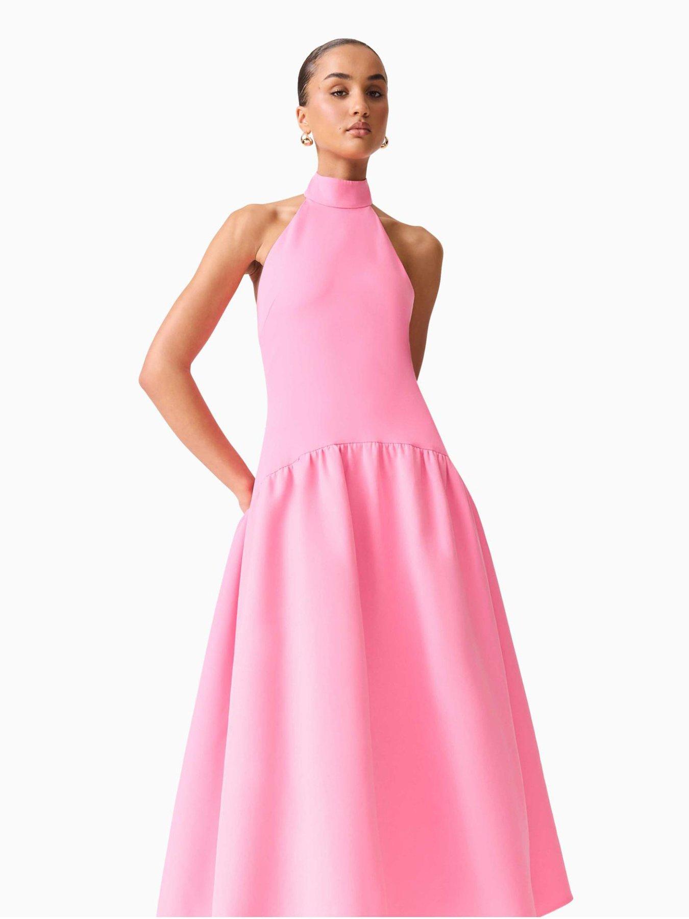 Image 4 of 5 of Elliatt Nolana Halter Neck Midi Dress - Pink