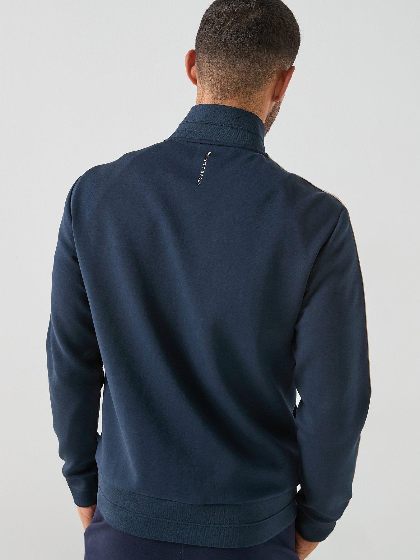 image of hackett-sport-retro-tape-full-zip-track-top-navy