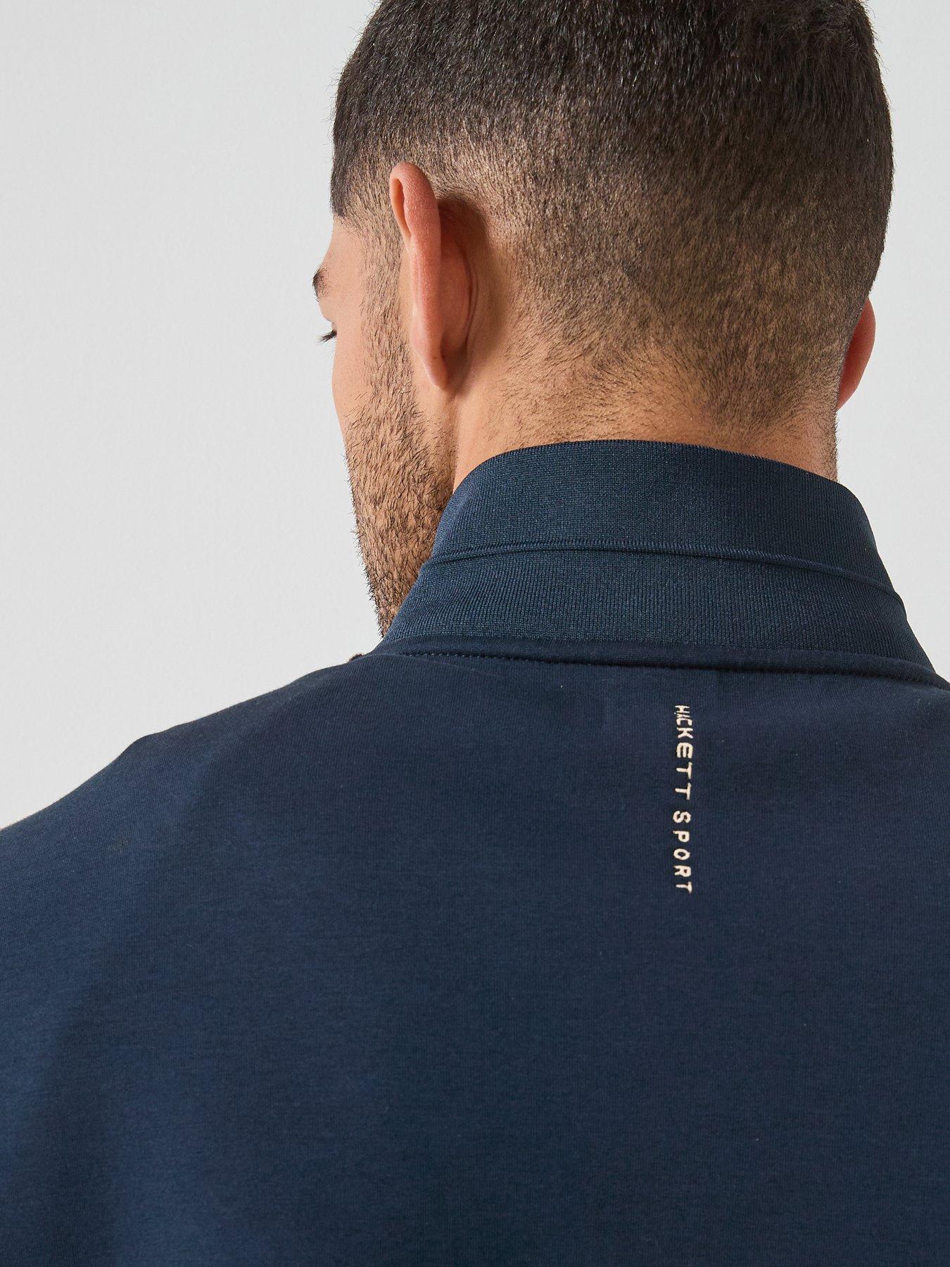  image of hackett-sport-retro-tape-full-zip-track-top-navy