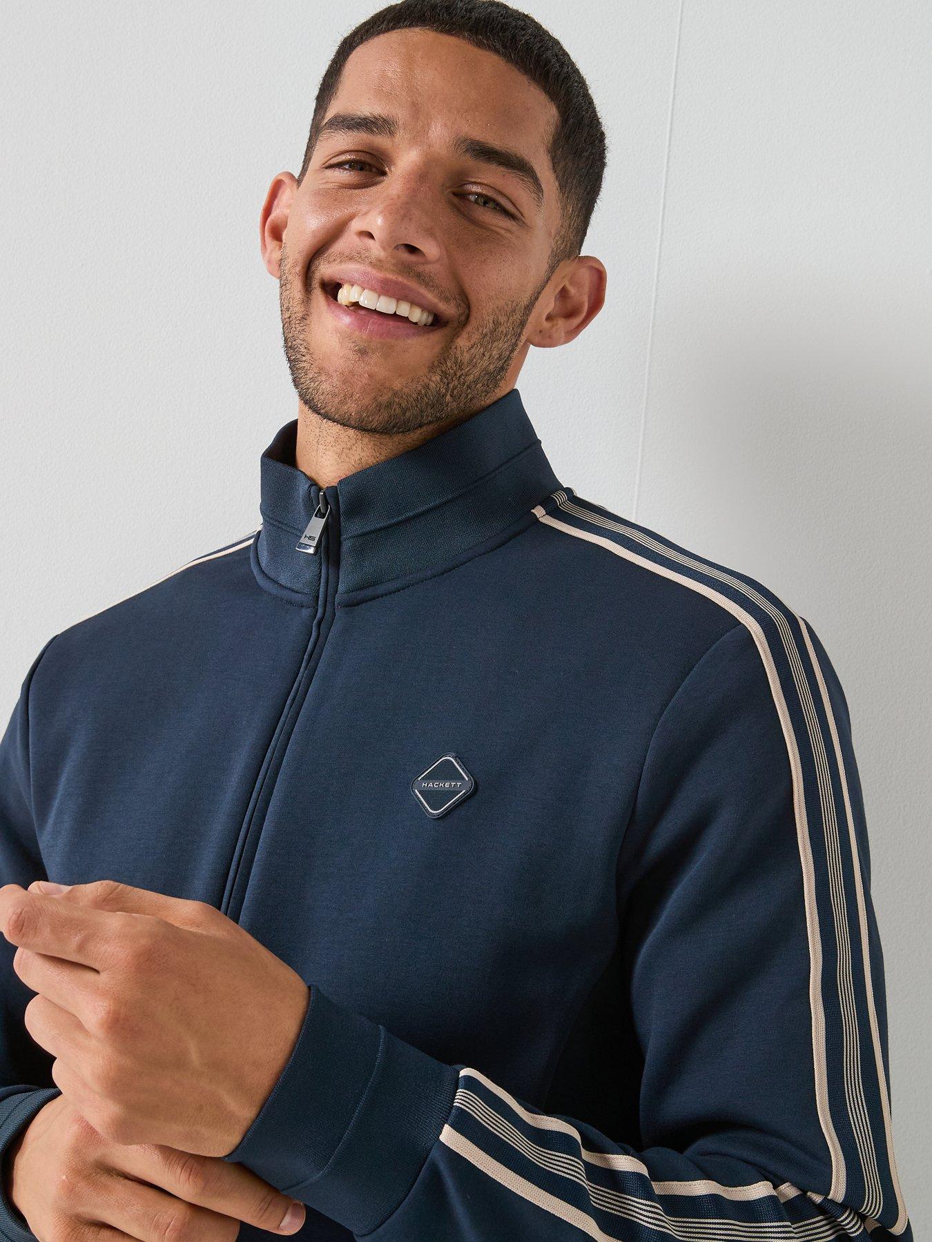 image of hackett-sport-retro-tape-full-zip-track-top-navy