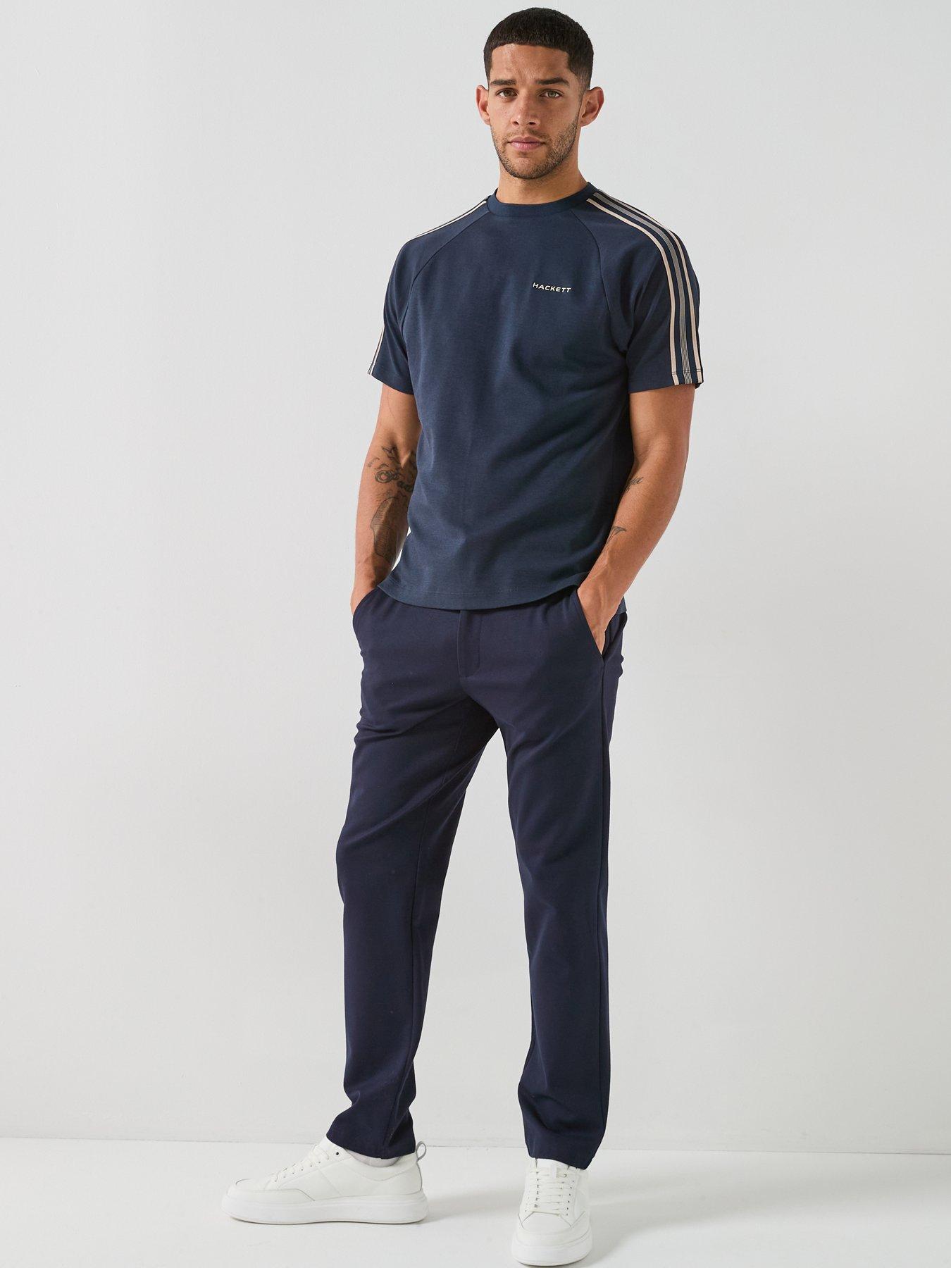 Image 3 of 5 of Hackett Sport Retro Tape T-Shirt - Navy