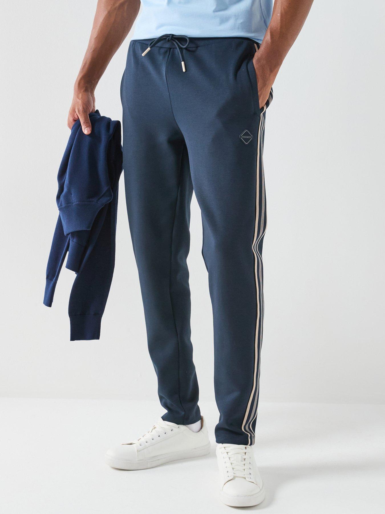 Hackett Sport Retro Tape Track Joggers – Navy