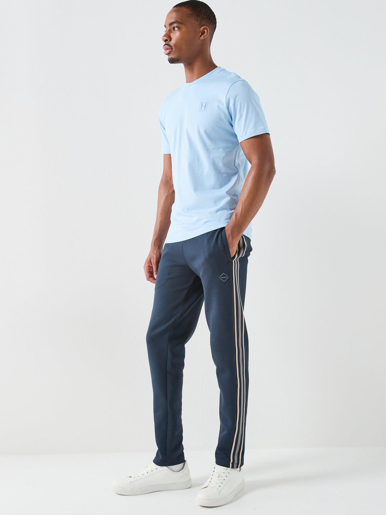 Image 3 of 4 of Hackett Sport Retro Tape Track Joggers - Navy