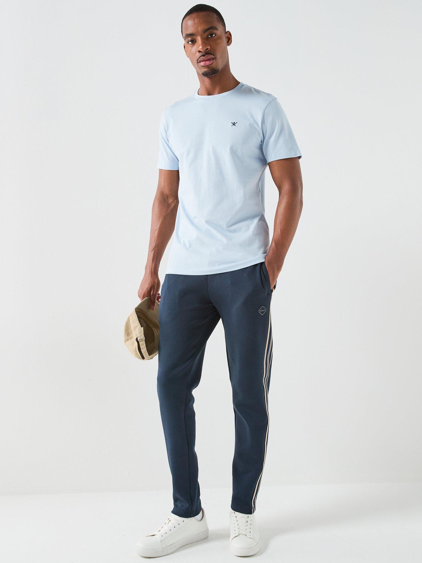  image of hackett-hackett-london-chest-logo-t-shirt-blue
