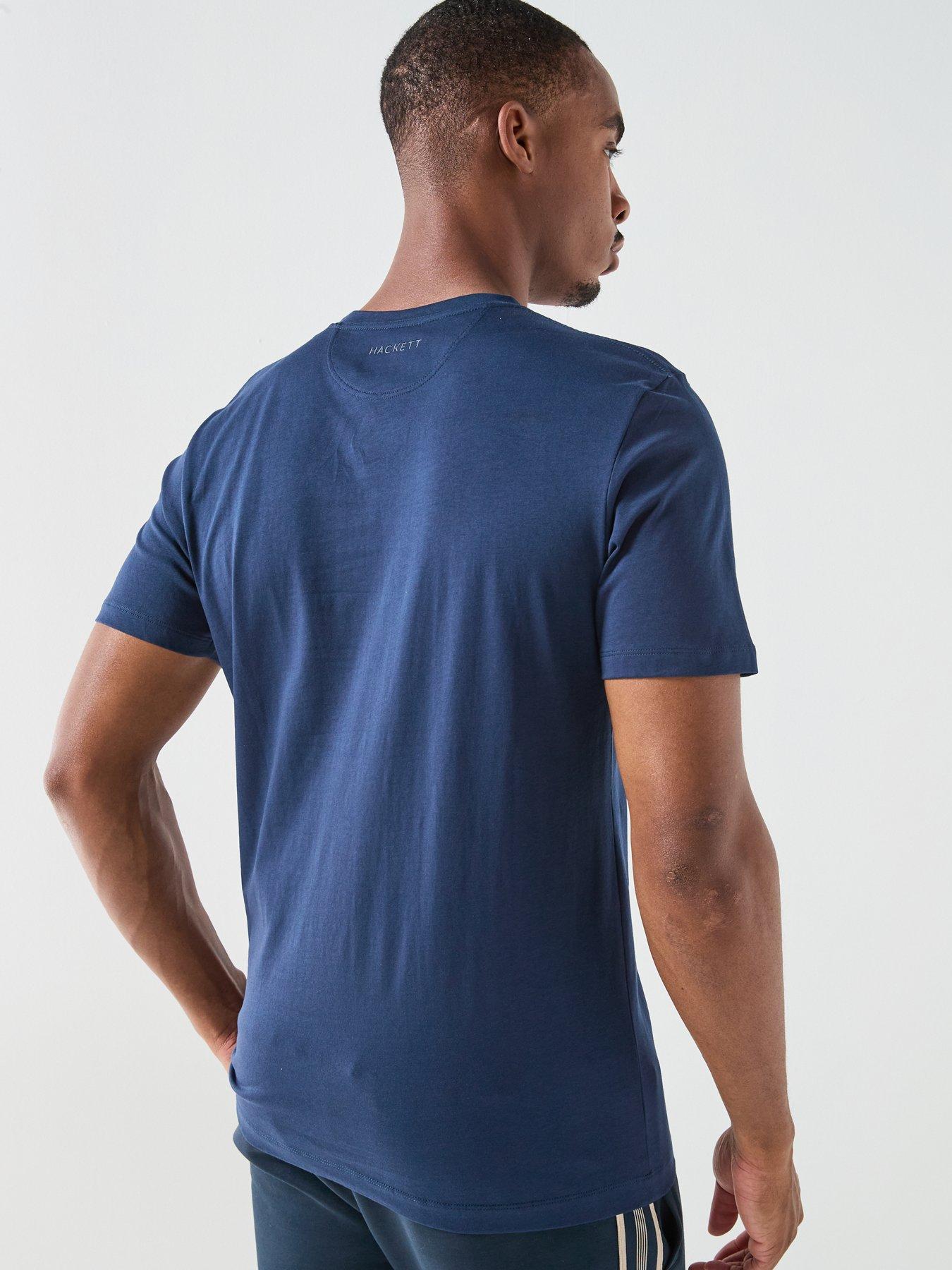 Image 2 of 5 of Hackett Chest Logo T-Shirt &ndash; Blue