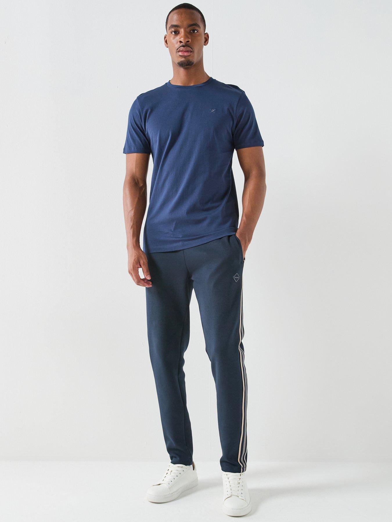  image of hackett-hackett-london-chest-logo-t-shirt-blue