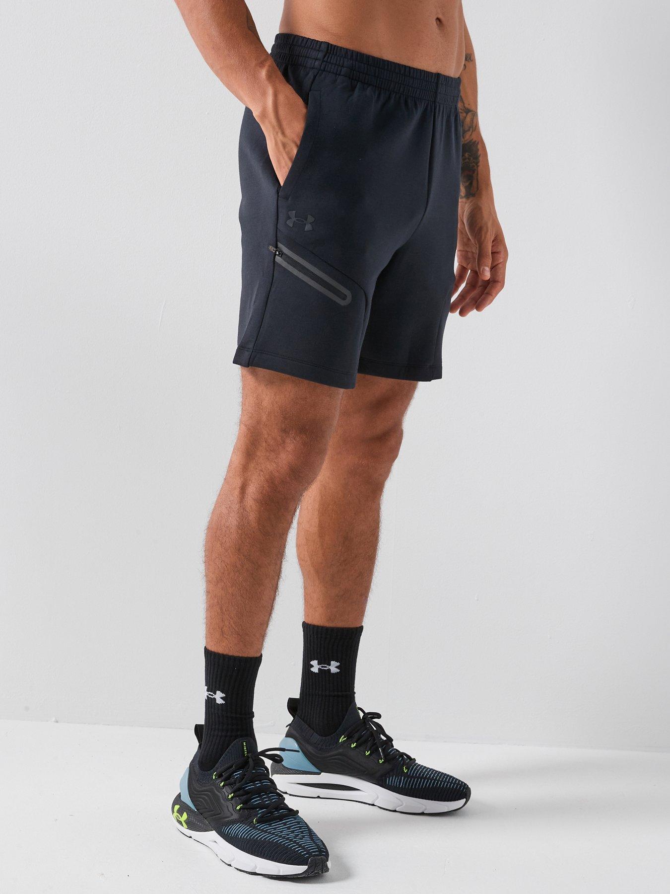 under-armour-mens-training-unstoppable-fleece-short-black