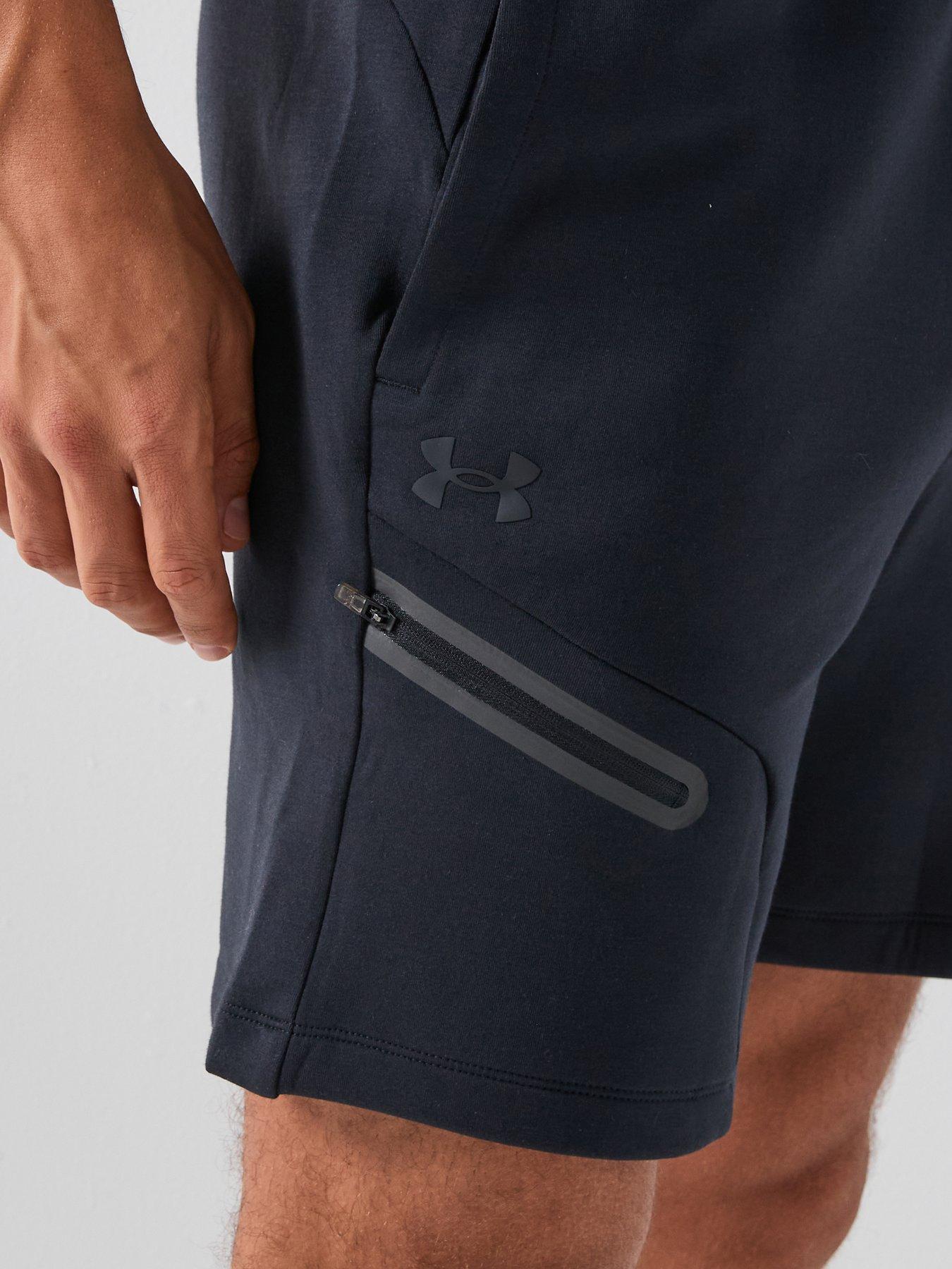 Image 4 of 4 of UNDER ARMOUR Mens Training Unstoppable Fleece Short - Black