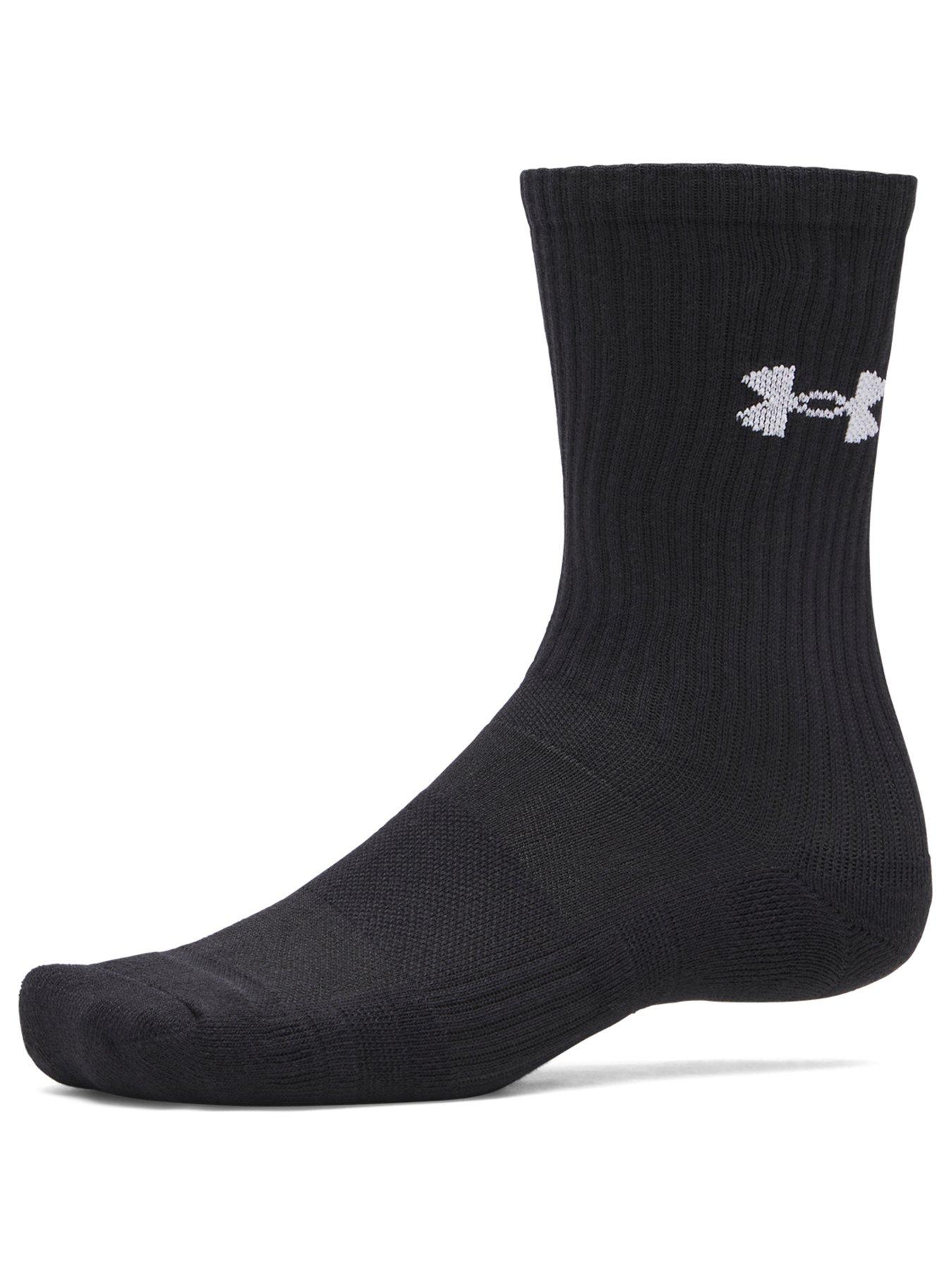  image of under-armour-mens-training-performance-cotton-crew-socks-3-pack-black