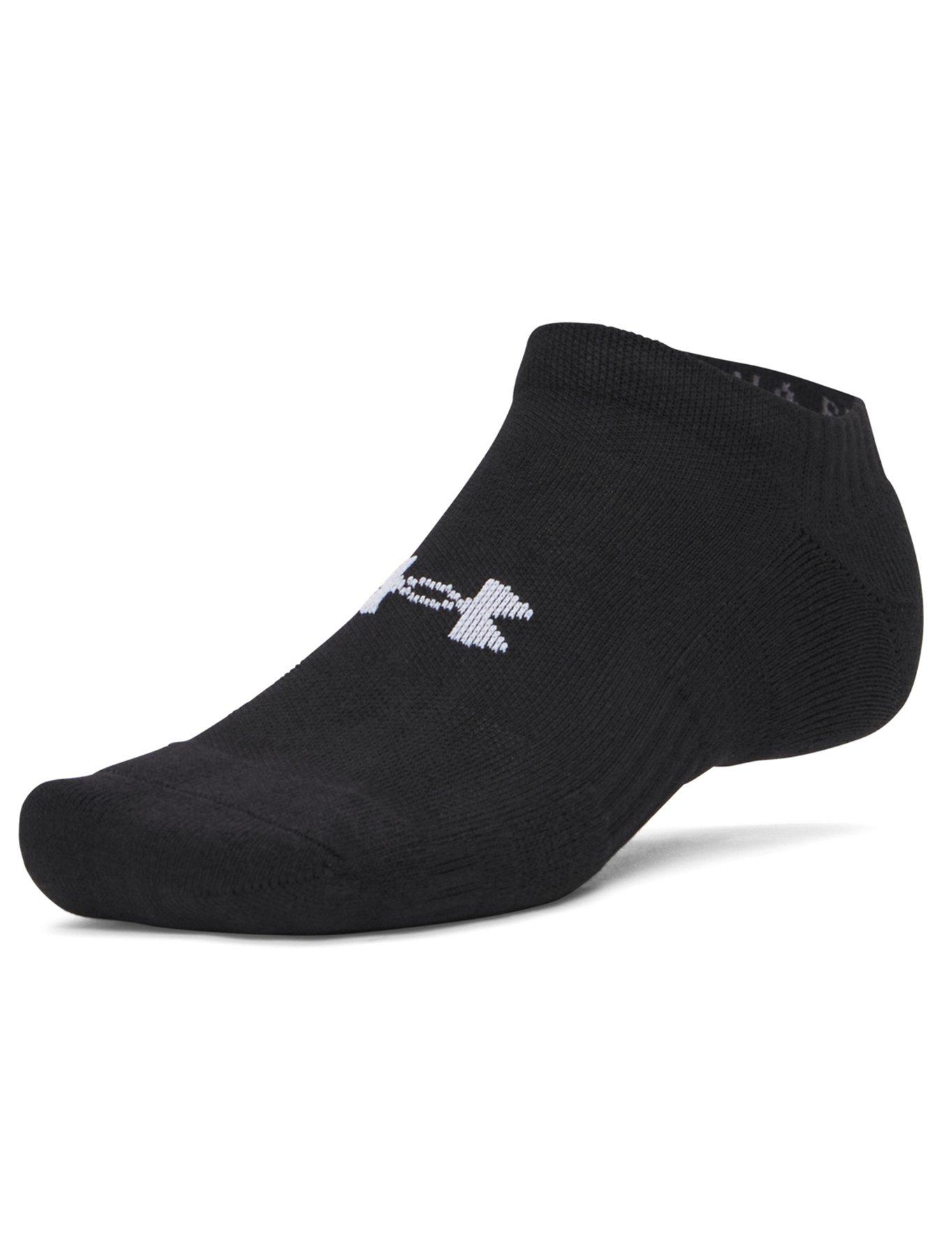 Image 3 of 3 of UNDER ARMOUR Mens Training Performance Cotton No Show Socks 3 Pack - Black