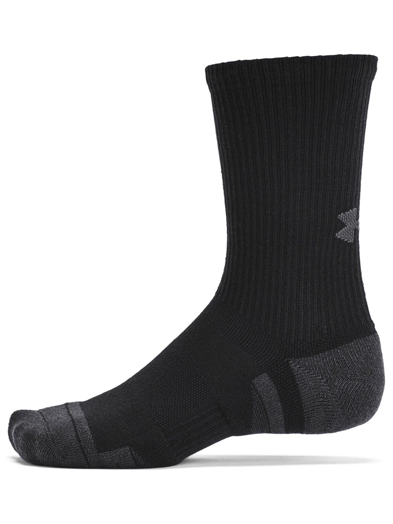  image of under-armour-mens-training-performance-tech-crew-socks-6-pack-black