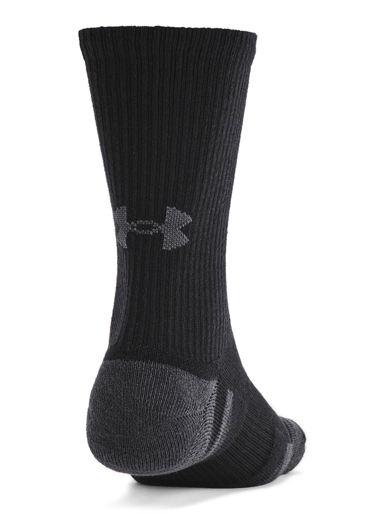  image of under-armour-mens-training-performance-tech-crew-socks-6-pack-black