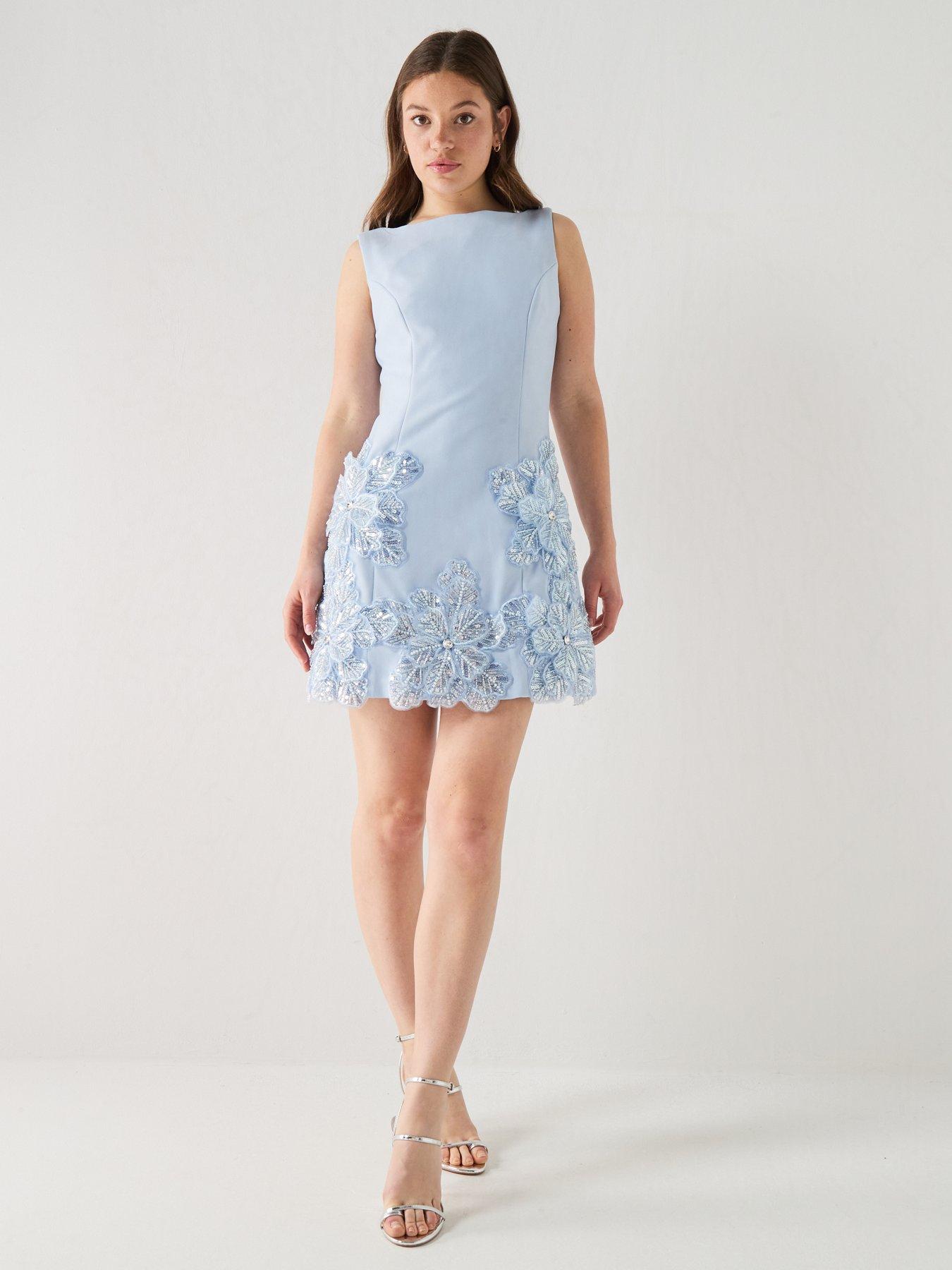 Image 3 of 6 of Elliatt Skye Mini Dress - Blue
