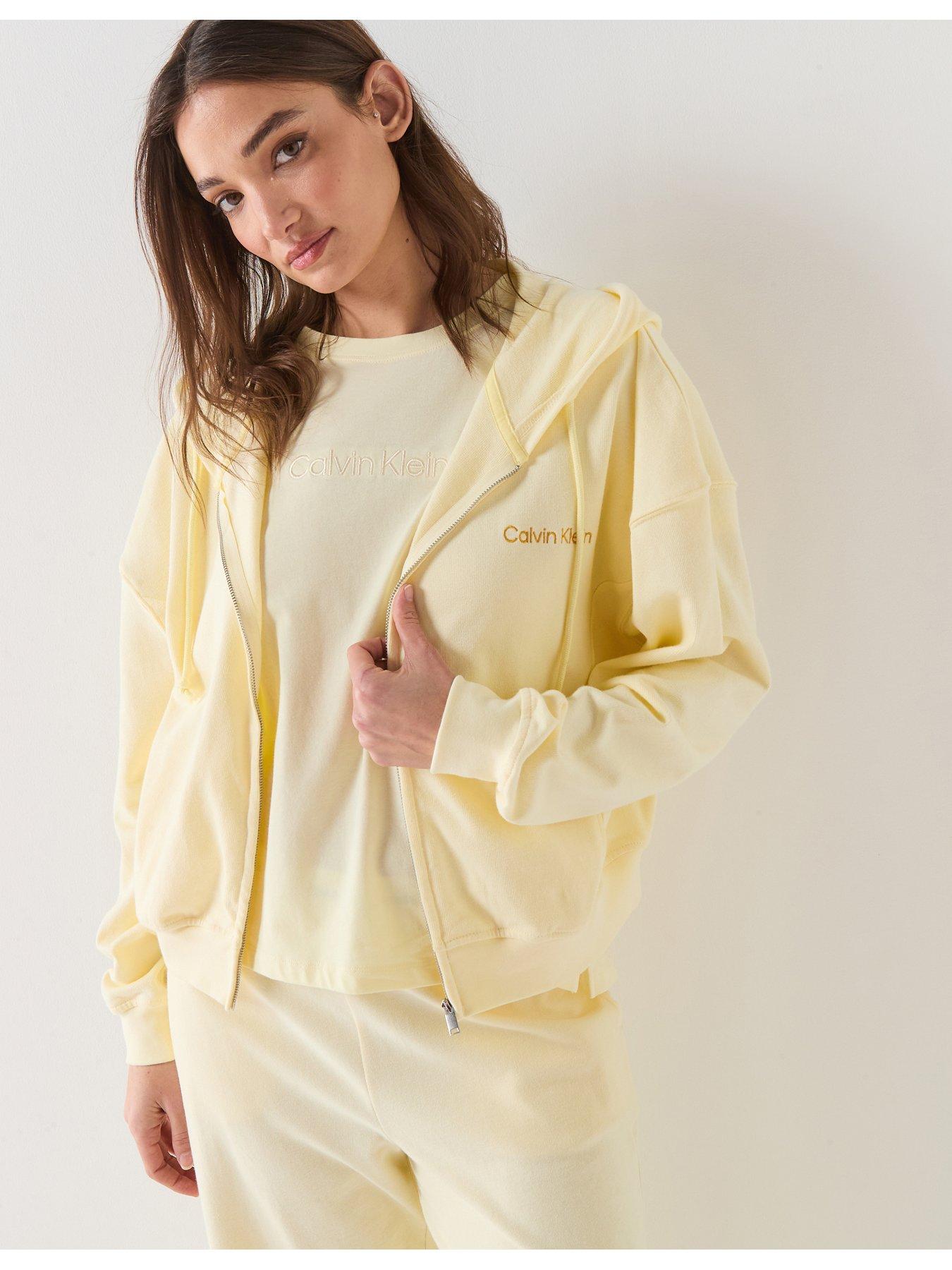 Calvin Klein Full Zip Sweat Hoodie - Yellow